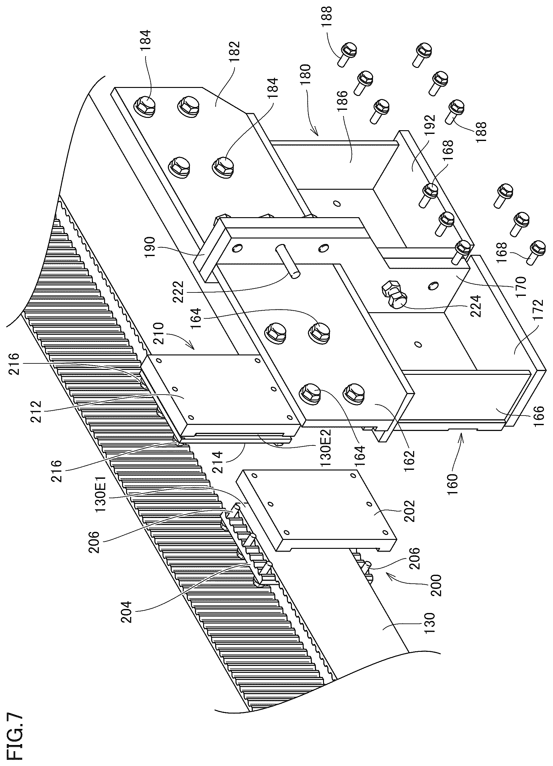 Patent US12576442 Figure 7 – Workpiece transport device