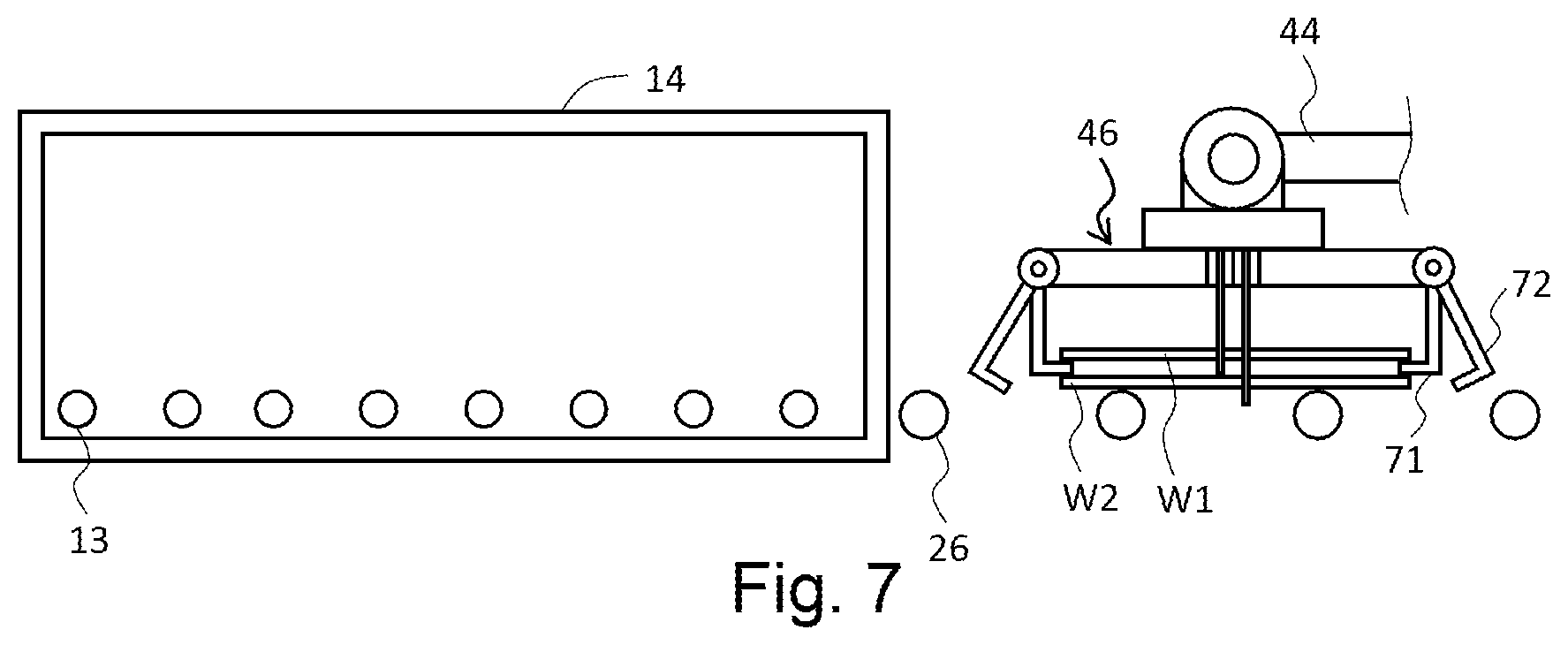 Patent US12576443 Figure 8 – Method of manufacturing press-formed product, apparatus for transporting heated workpiece, and hot-press manufacturing line