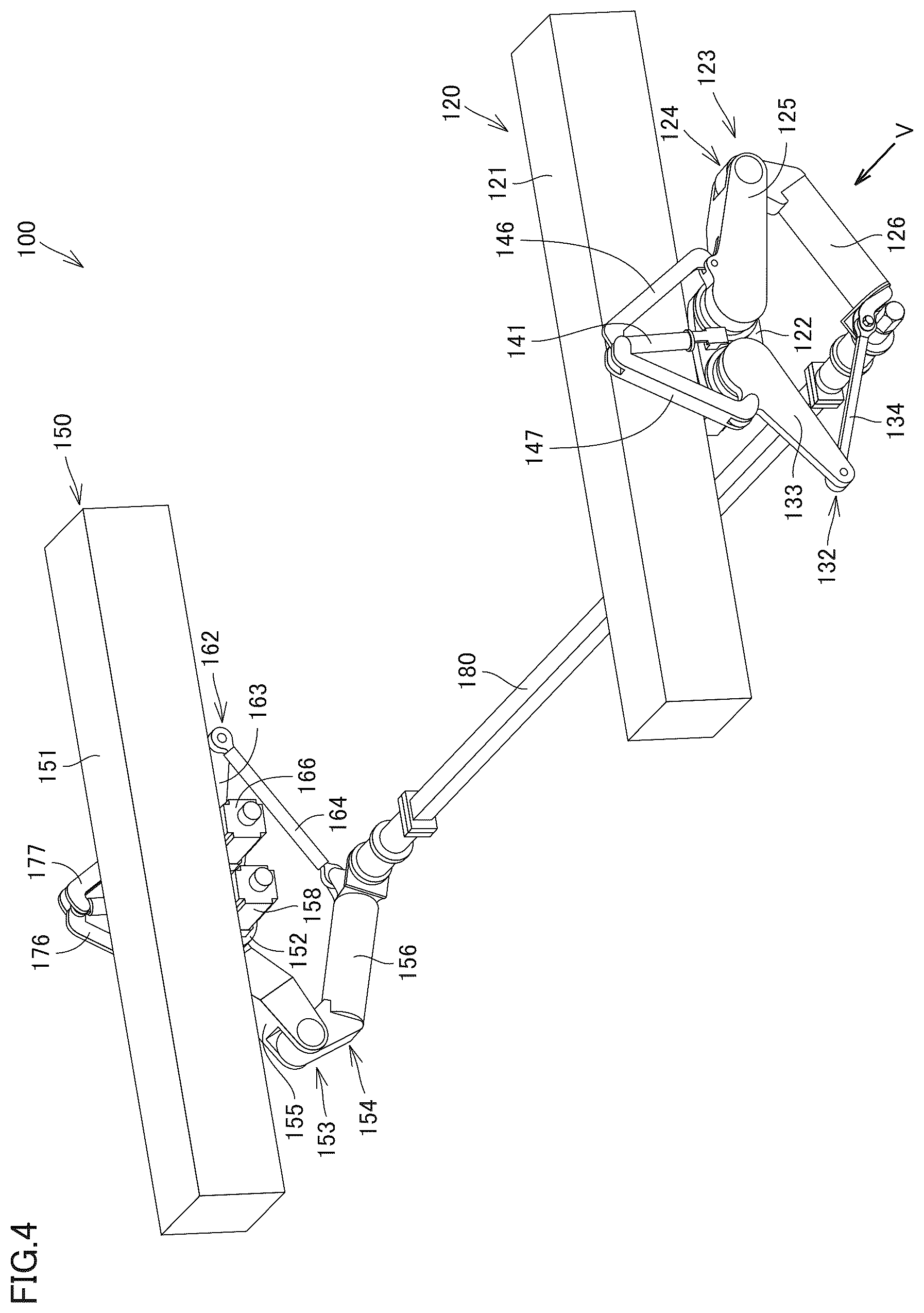 Patent US12576444 Figure 4 – Workpiece transport device