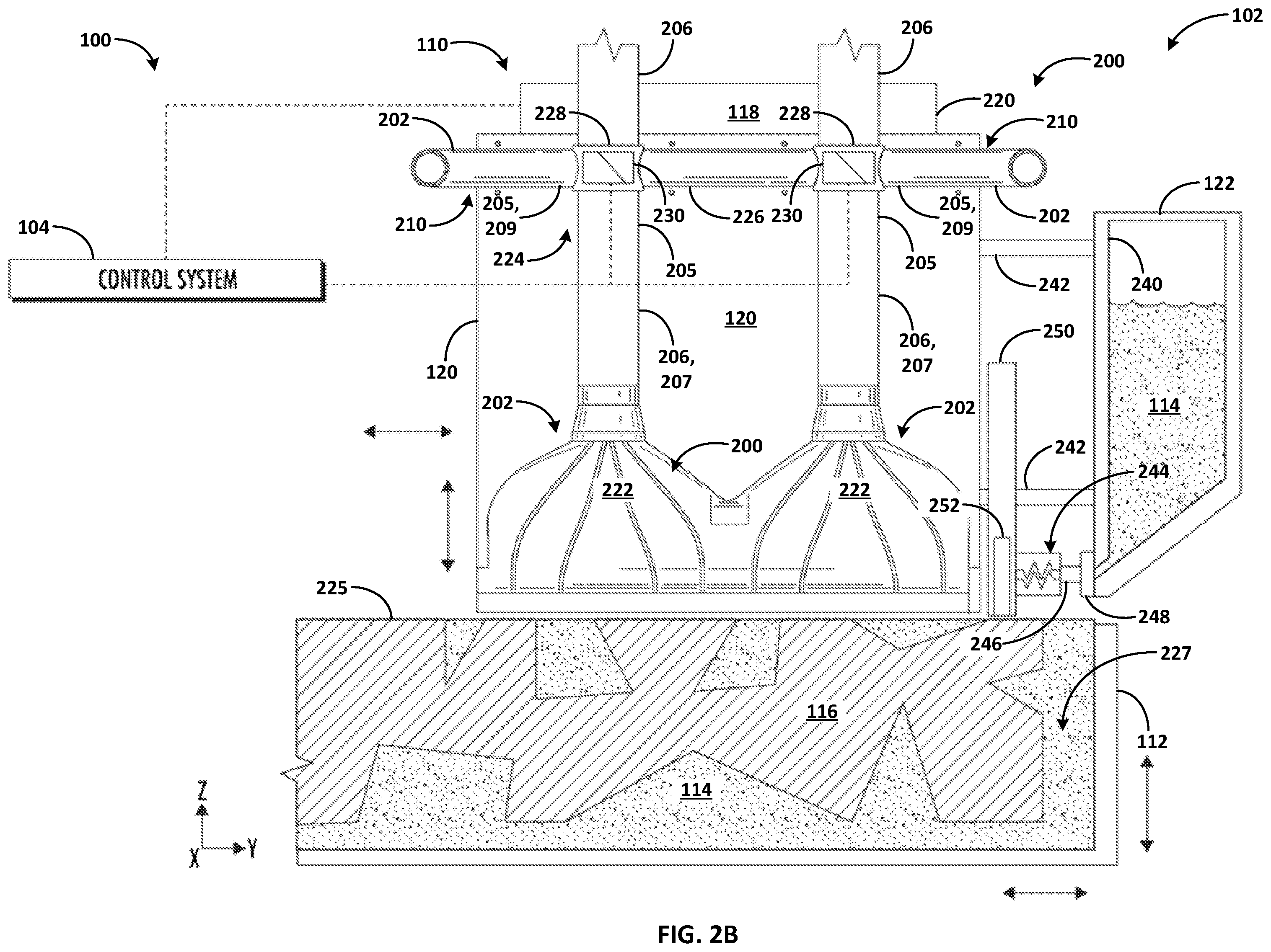 Patent US12576446 Figure 4 – Additive manufacturing build units with process gas inertization systems