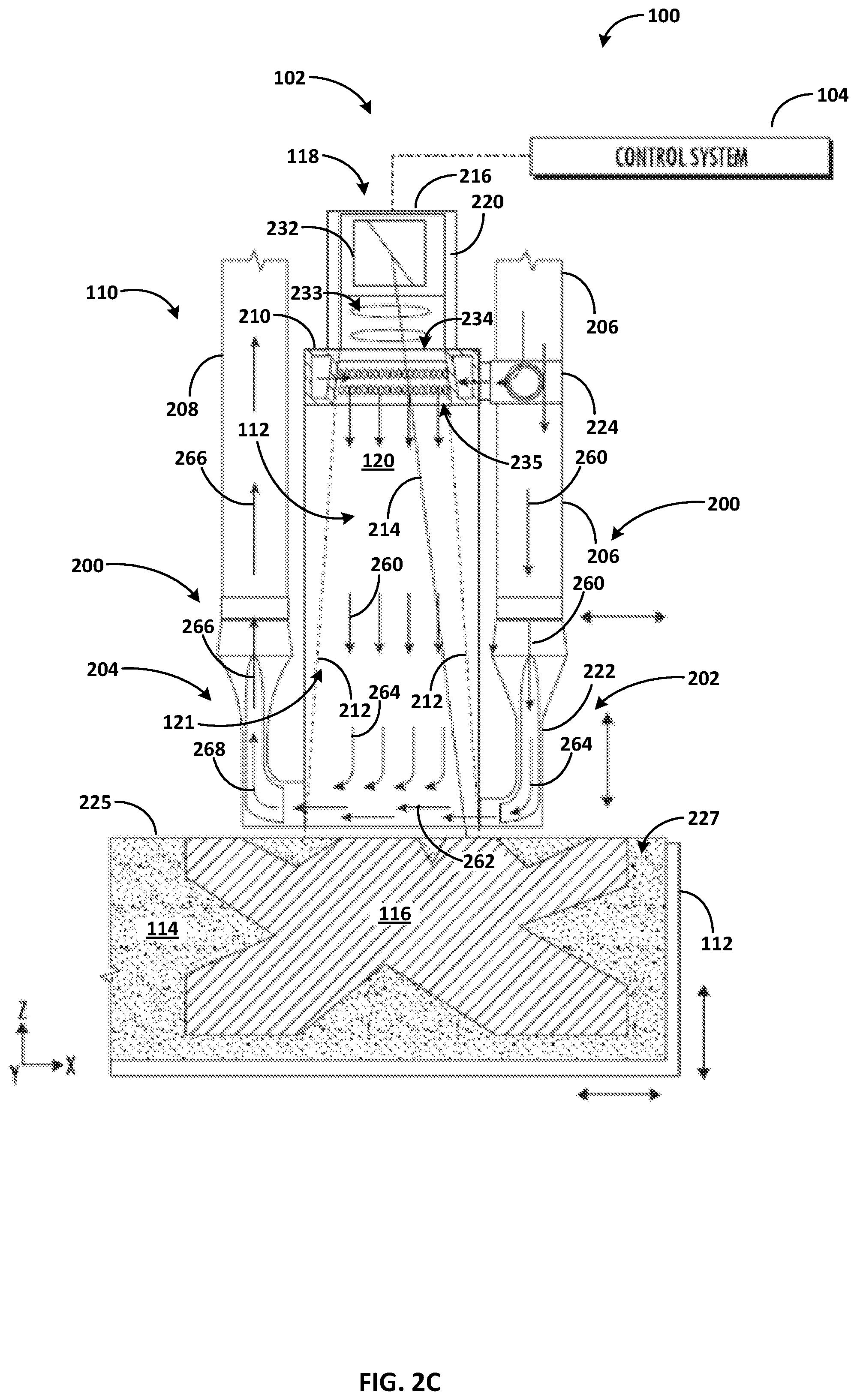 Patent US12576446 Figure 5 – Additive manufacturing build units with process gas inertization systems