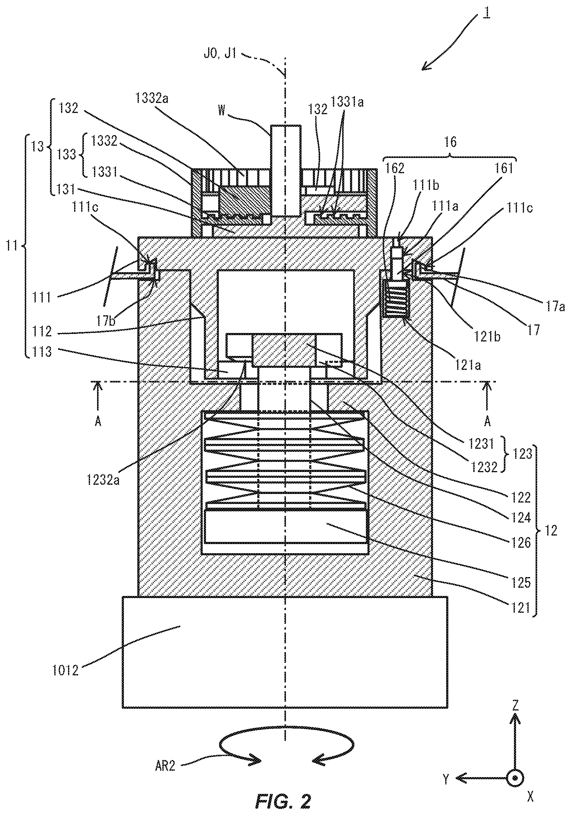 Patent US12576450 Figure 2 – Workpiece holder and machining apparatus