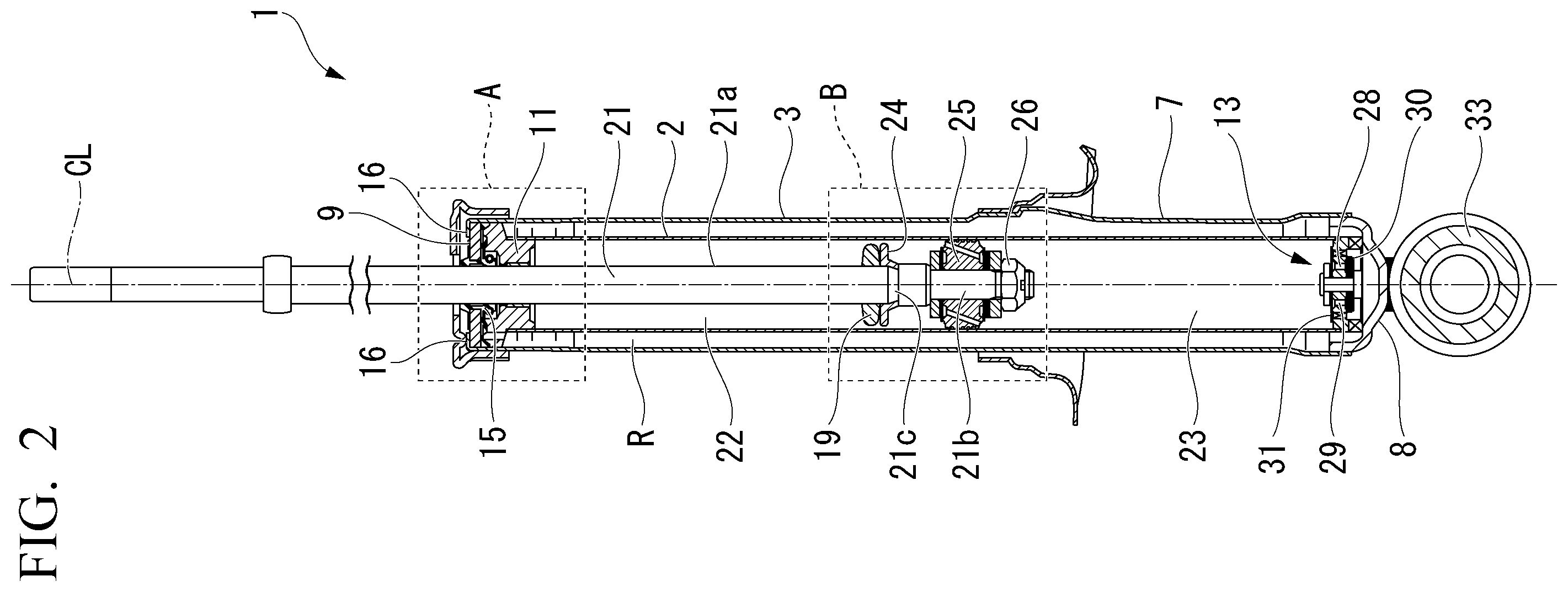 Patent US12576468 Figure 2 – Cylinder device and method of manufacturing piston rod