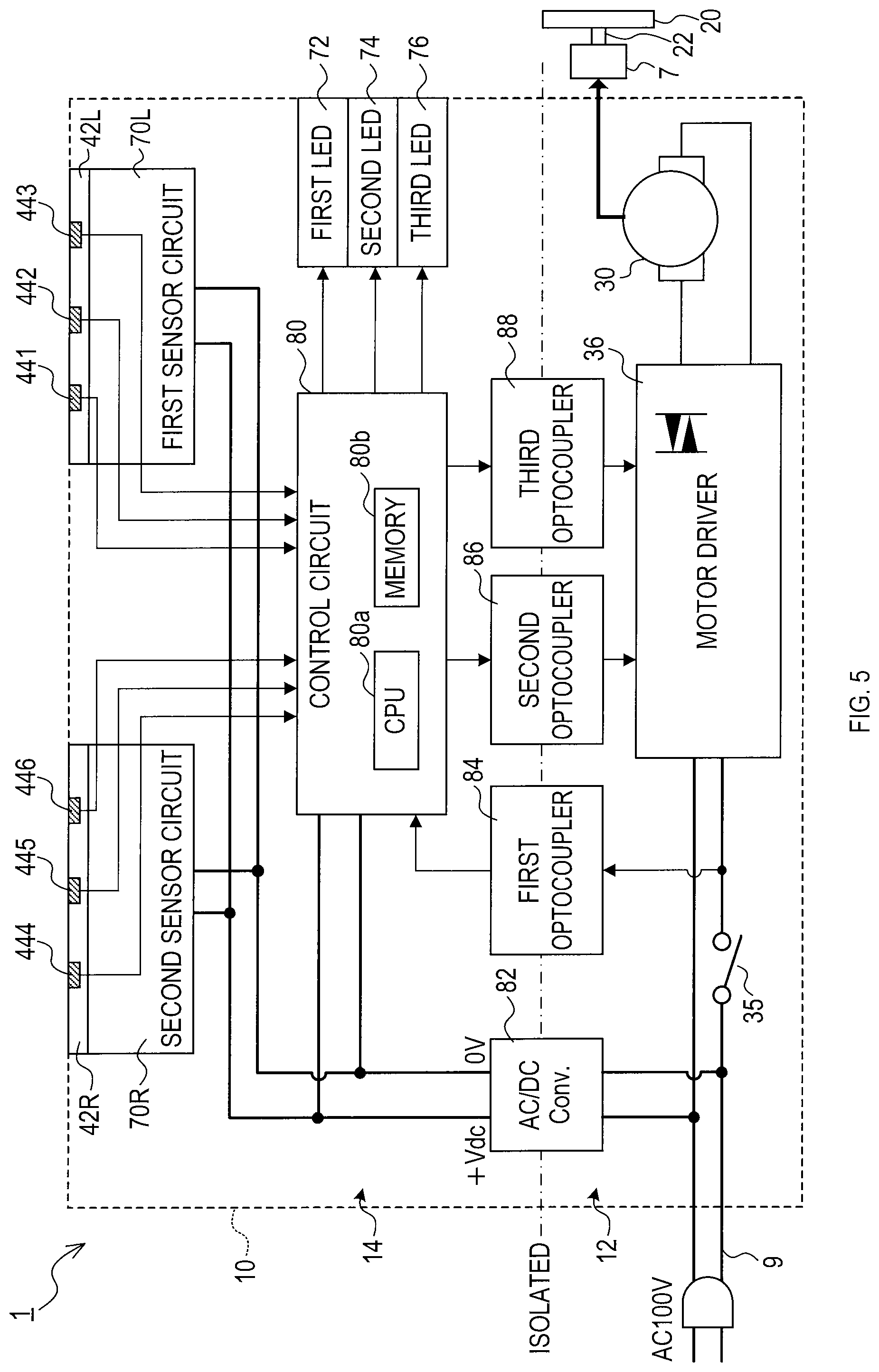 Patent US12576469 Figure 5 – Technique for controlling motor in handheld electric work machine