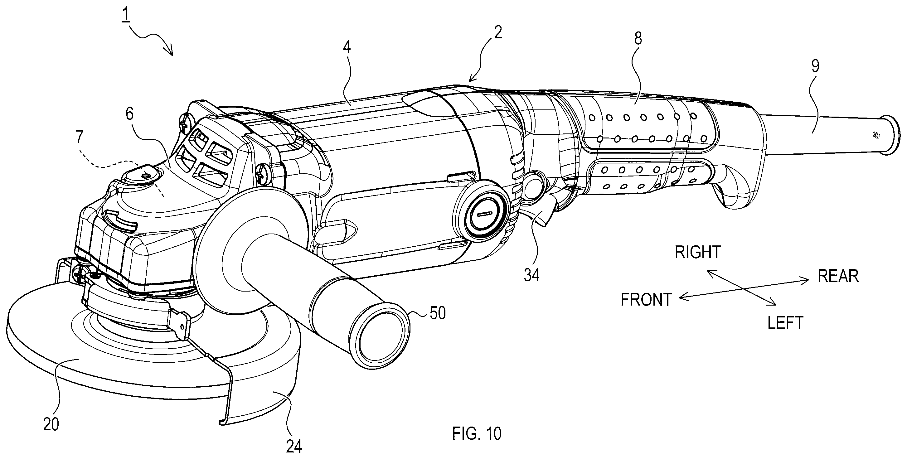 Patent US12576469 Figure 10 – Technique for controlling motor in handheld electric work machine