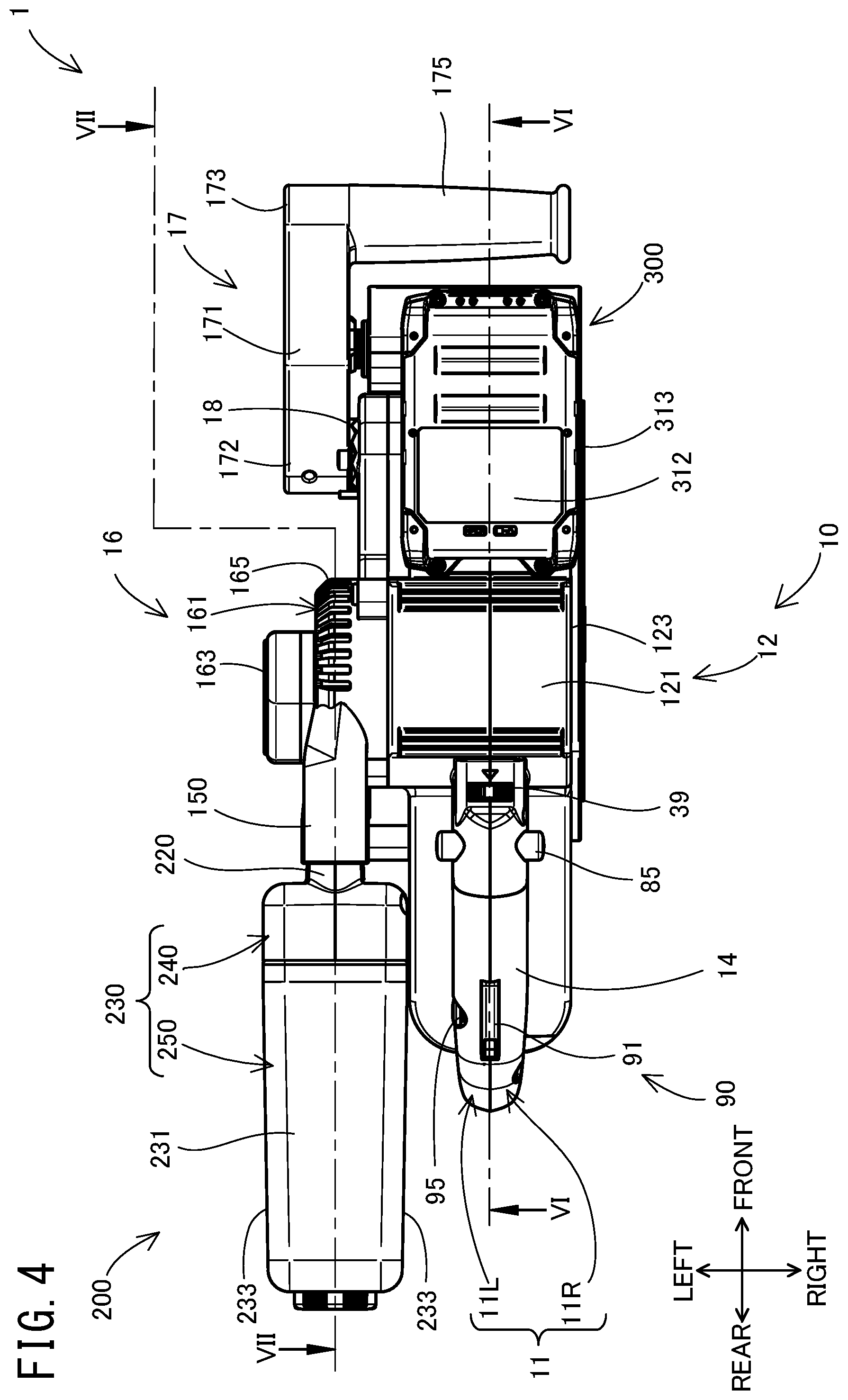 Patent US12576471 Figure 4 – Belt sander