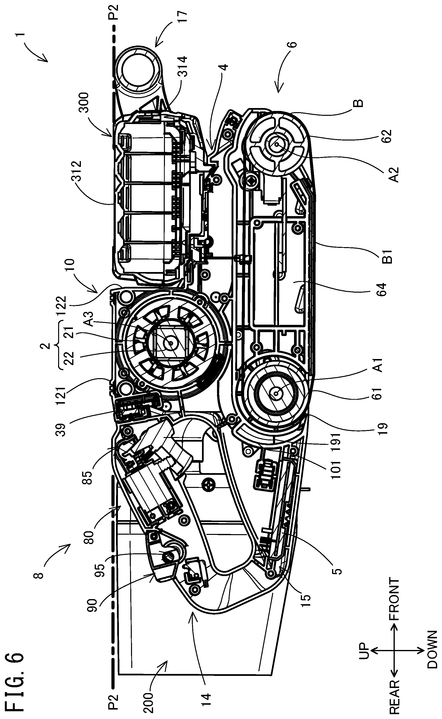 Patent US12576471 Figure 6 – Belt sander
