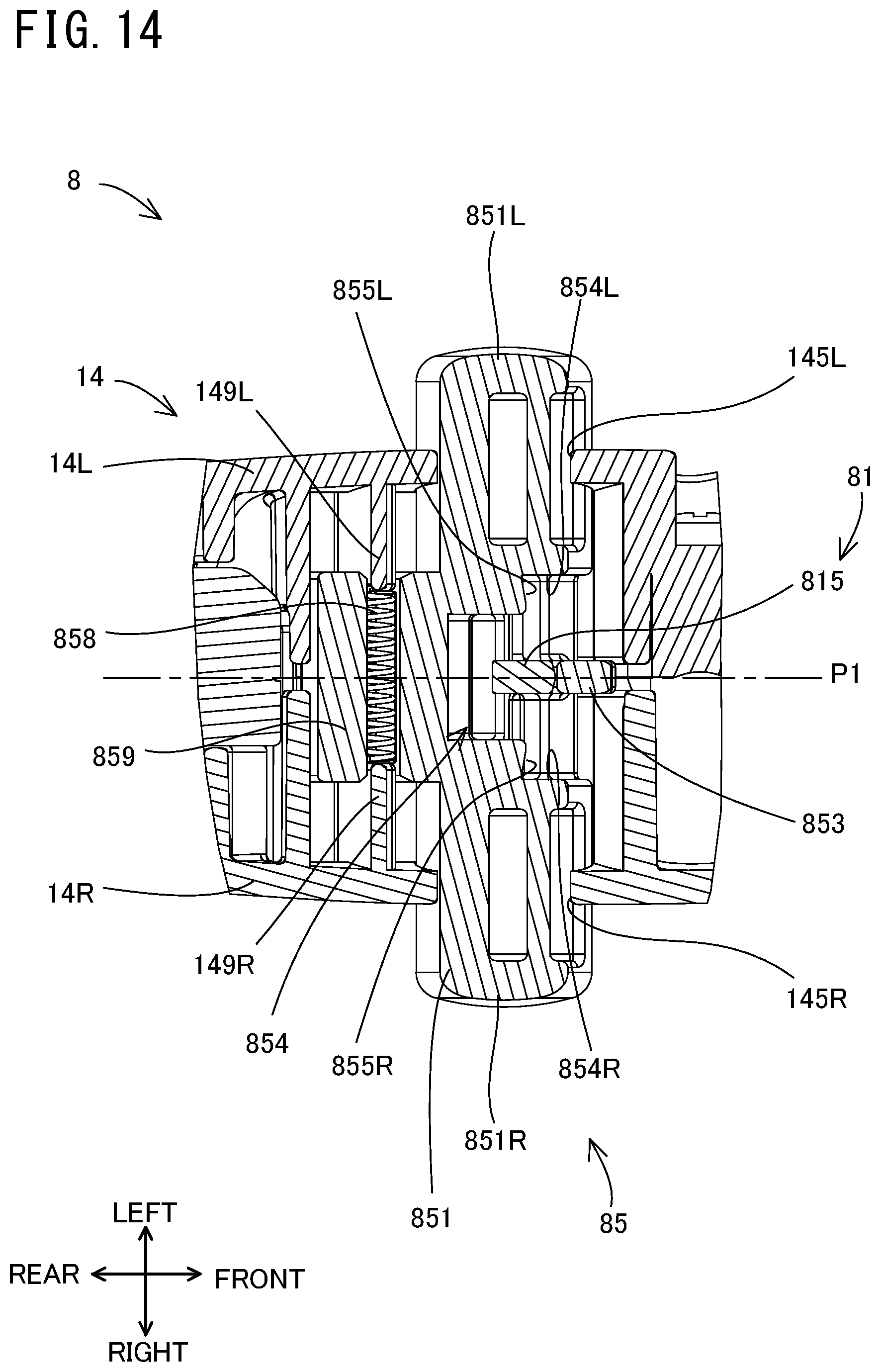 Patent US12576471 Figure 14 – Belt sander
