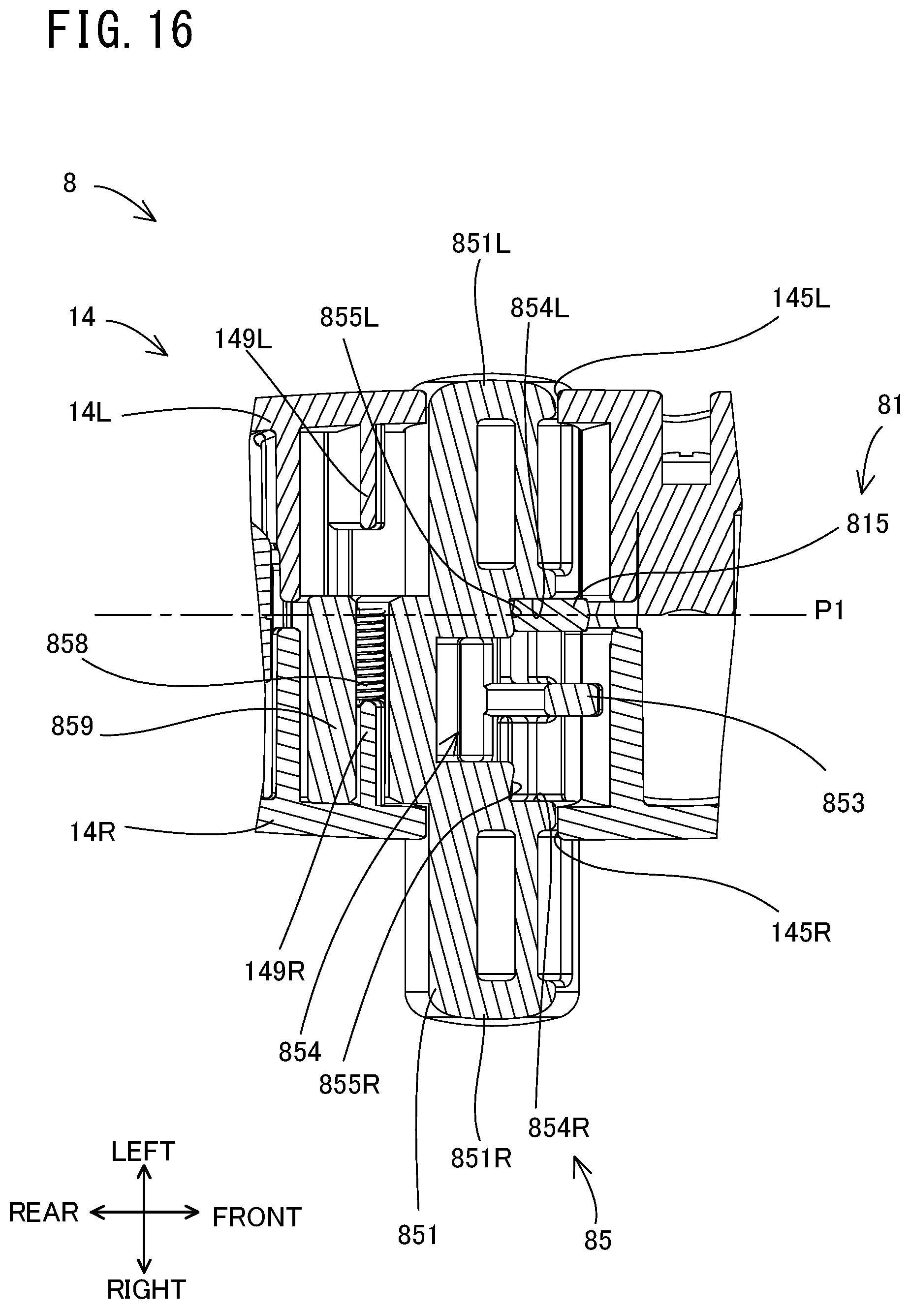Patent US12576471 Figure 16 – Belt sander