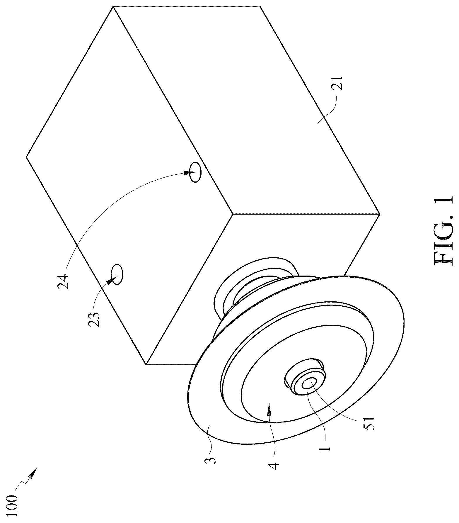 Patent US12576472 — Material cutting and grinding device — Figure 1
