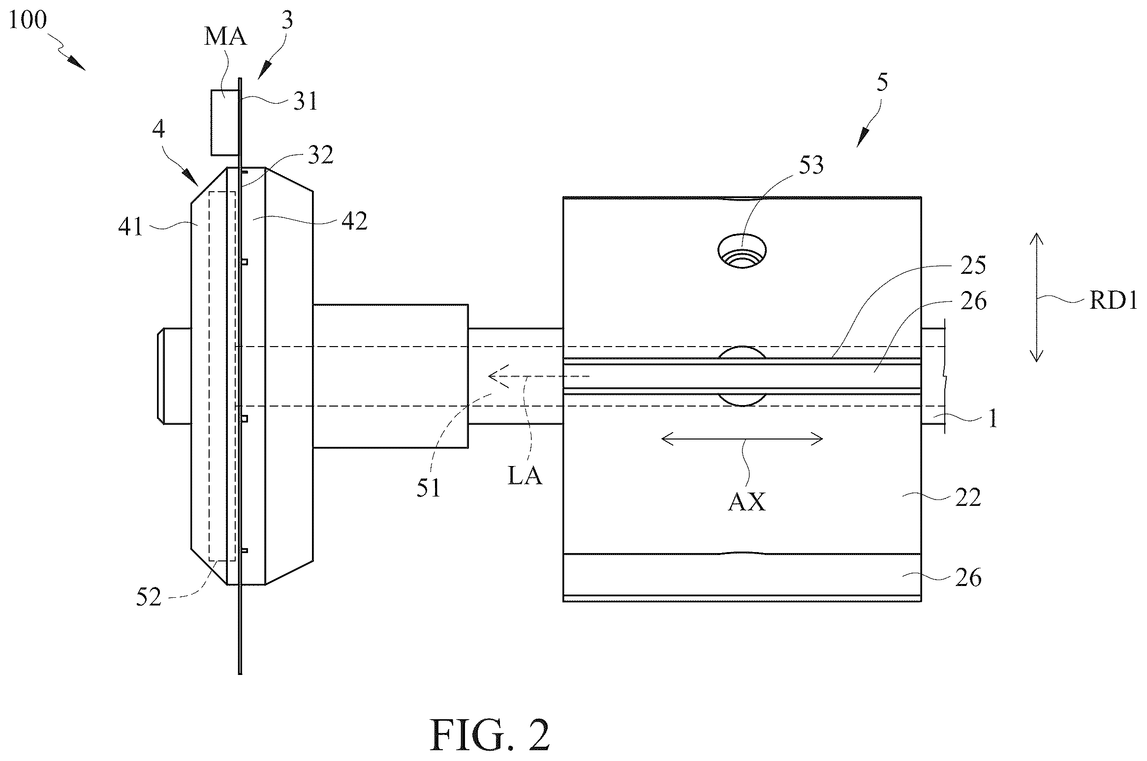 Patent US12576472 Figure 2 – Material cutting and grinding device
