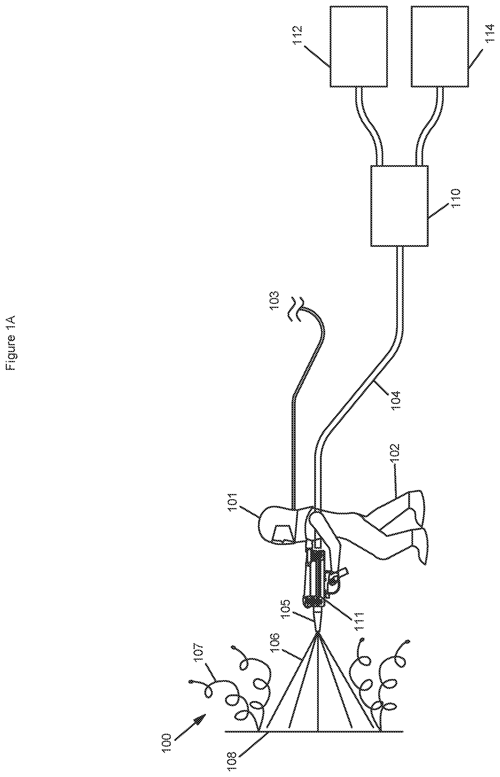 Patent US12576479 Figure 1 – Apparatus, methods, and systems for abrasive blasting