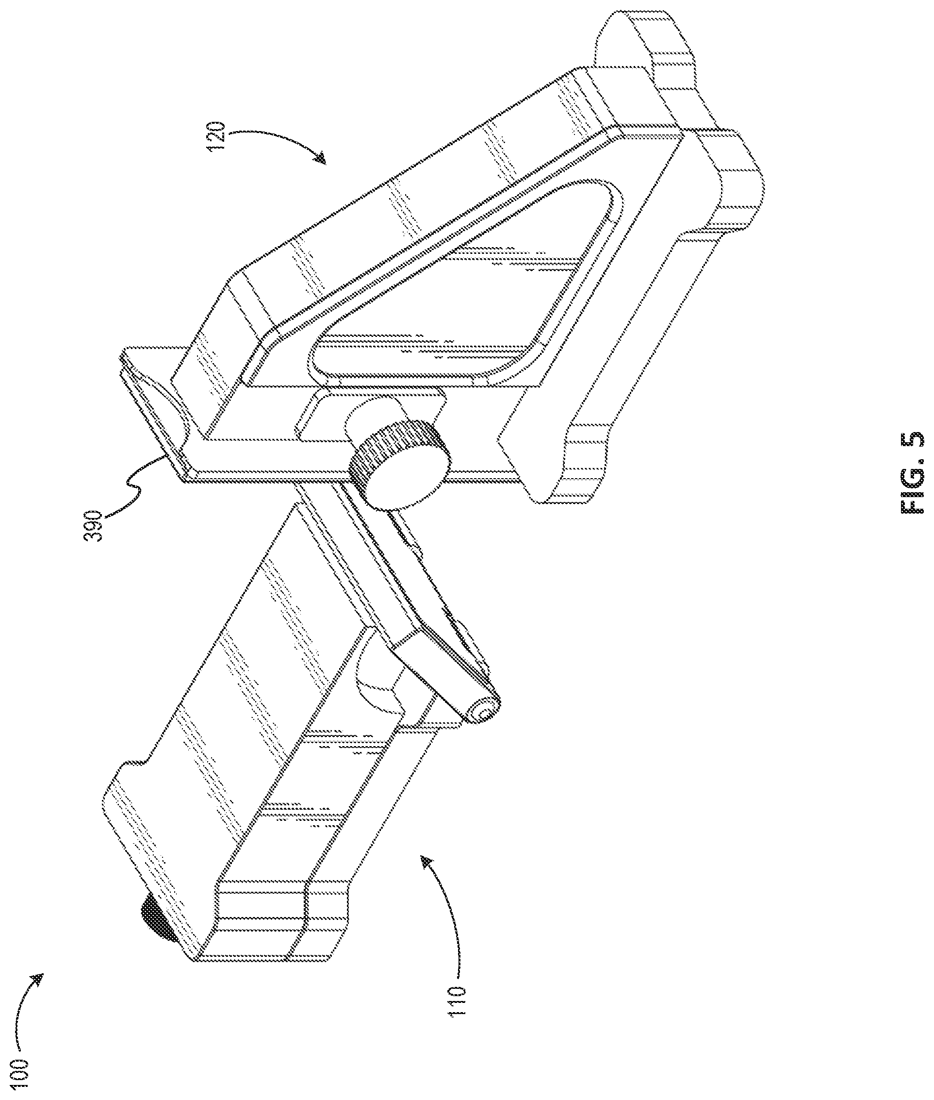 Patent US12576481 Figure 5 – Adjustable angle roller sharpener and method of use