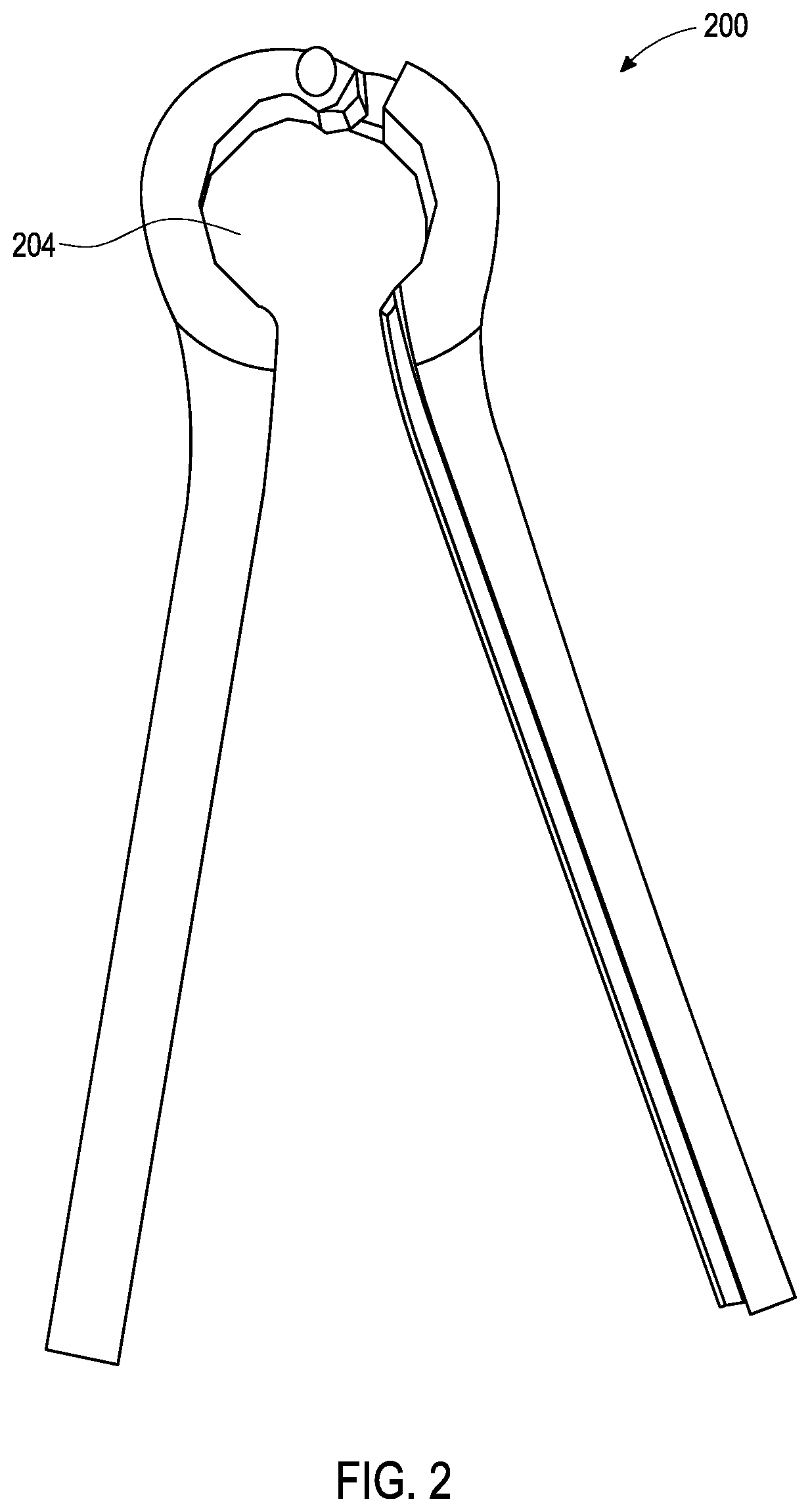 Patent US12576484 Figure 2 – Hinged wrench