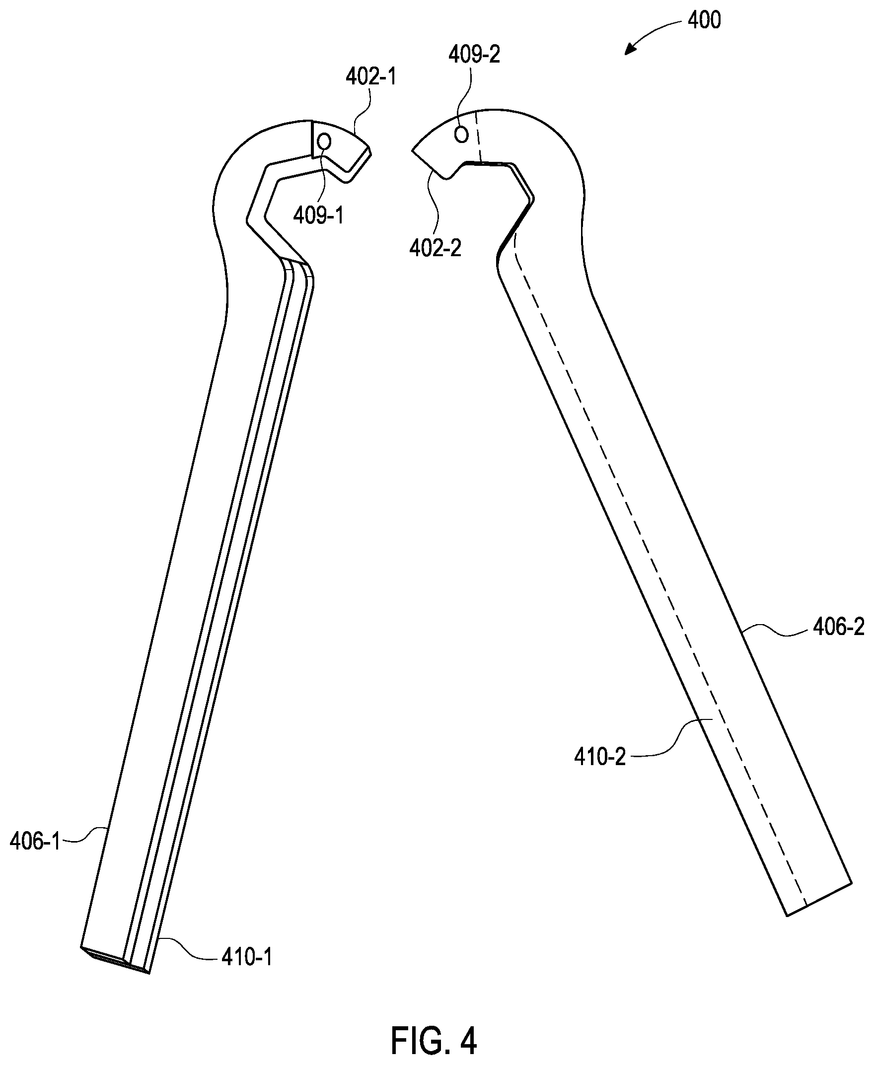 Patent US12576484 Figure 4 – Hinged wrench