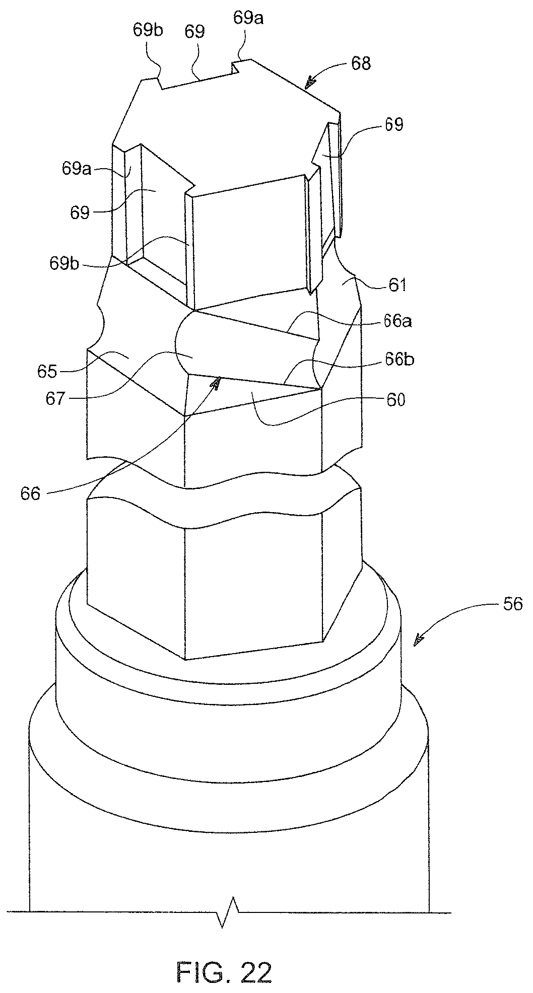 Patent US12576486 Figure 18 – Anti-slip hex allen tool variation