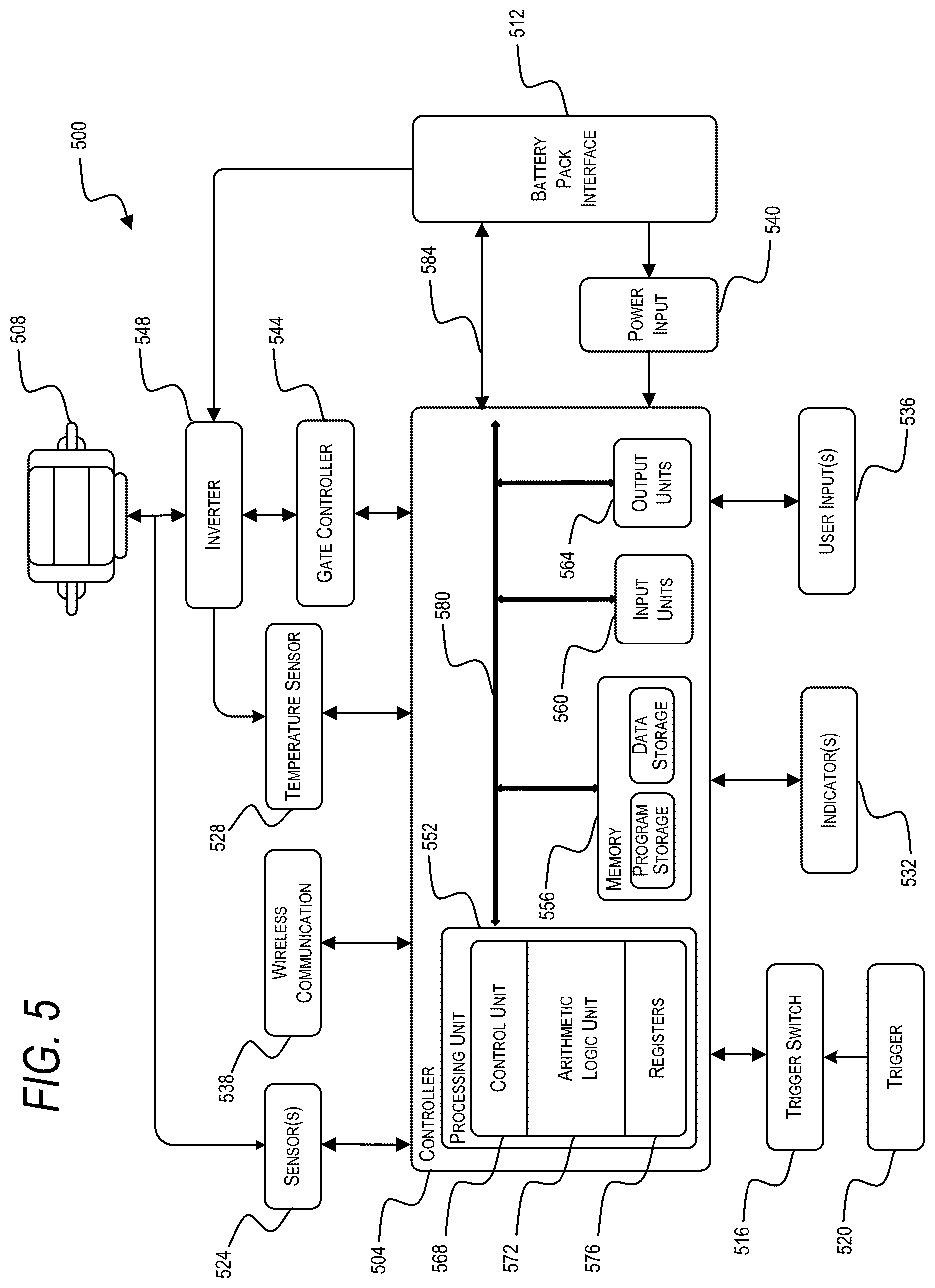 Patent US12576492 Figure 7 – Power tool including closed loop speed control