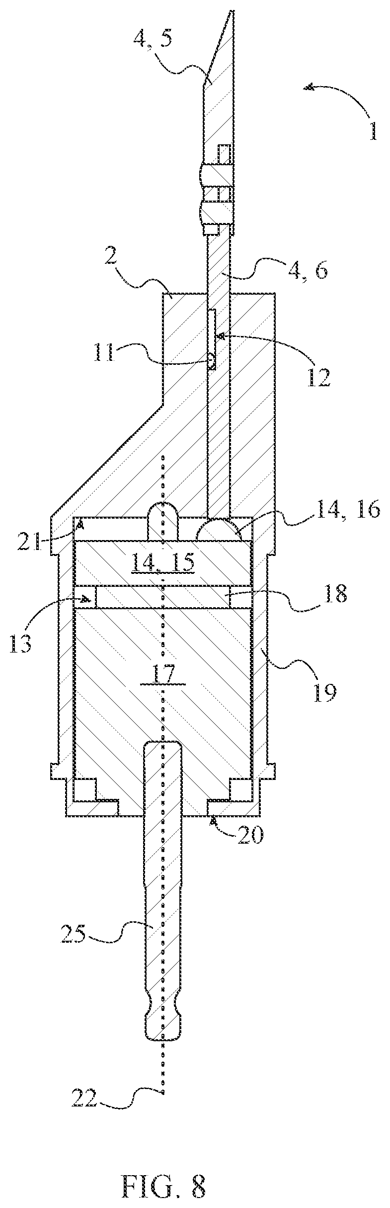 Patent US12576496 Figure 8 – Universal chisel attachment