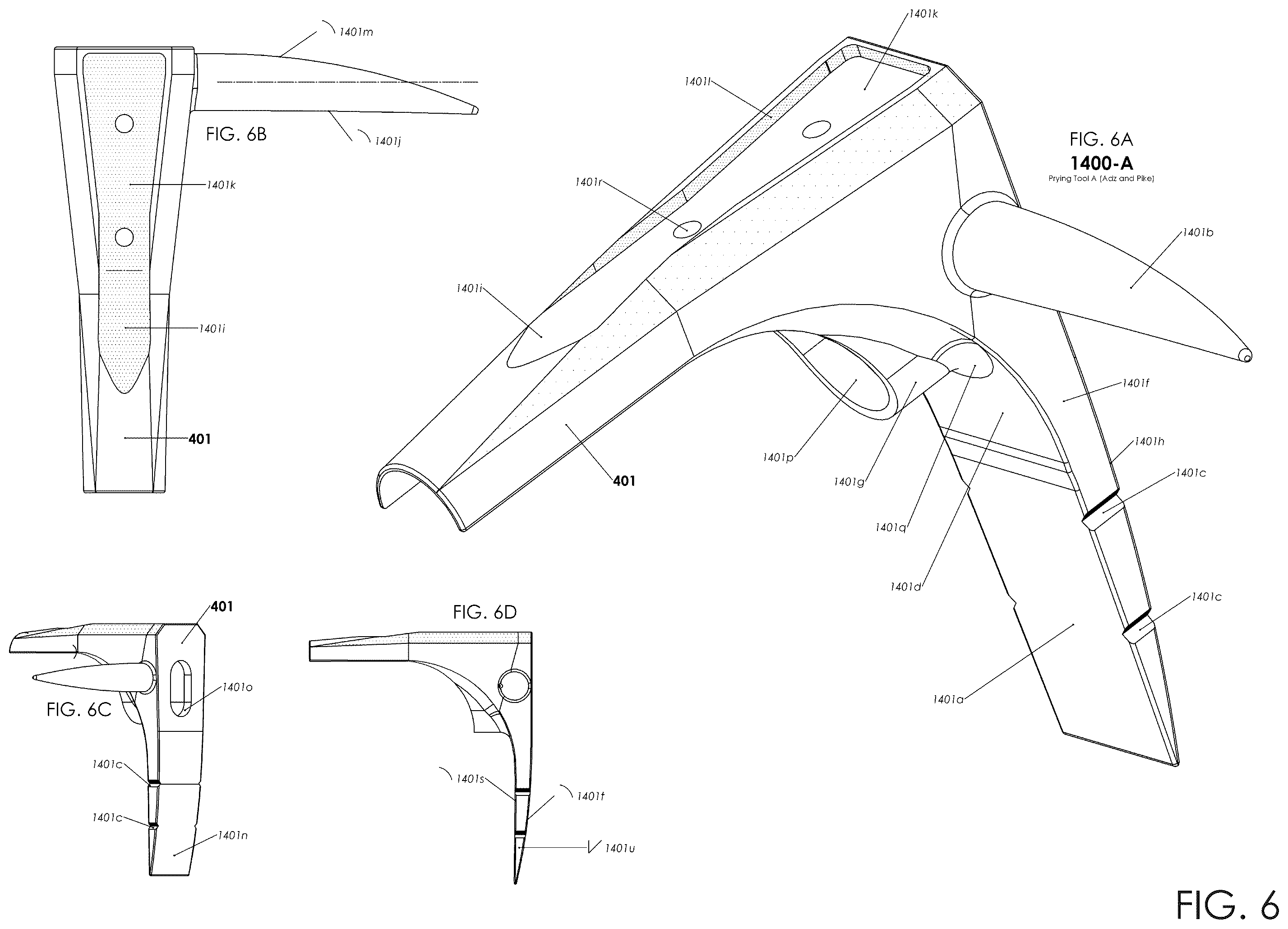 Patent US12576498 Figure 6 – Multi-tool combining firefighting implements