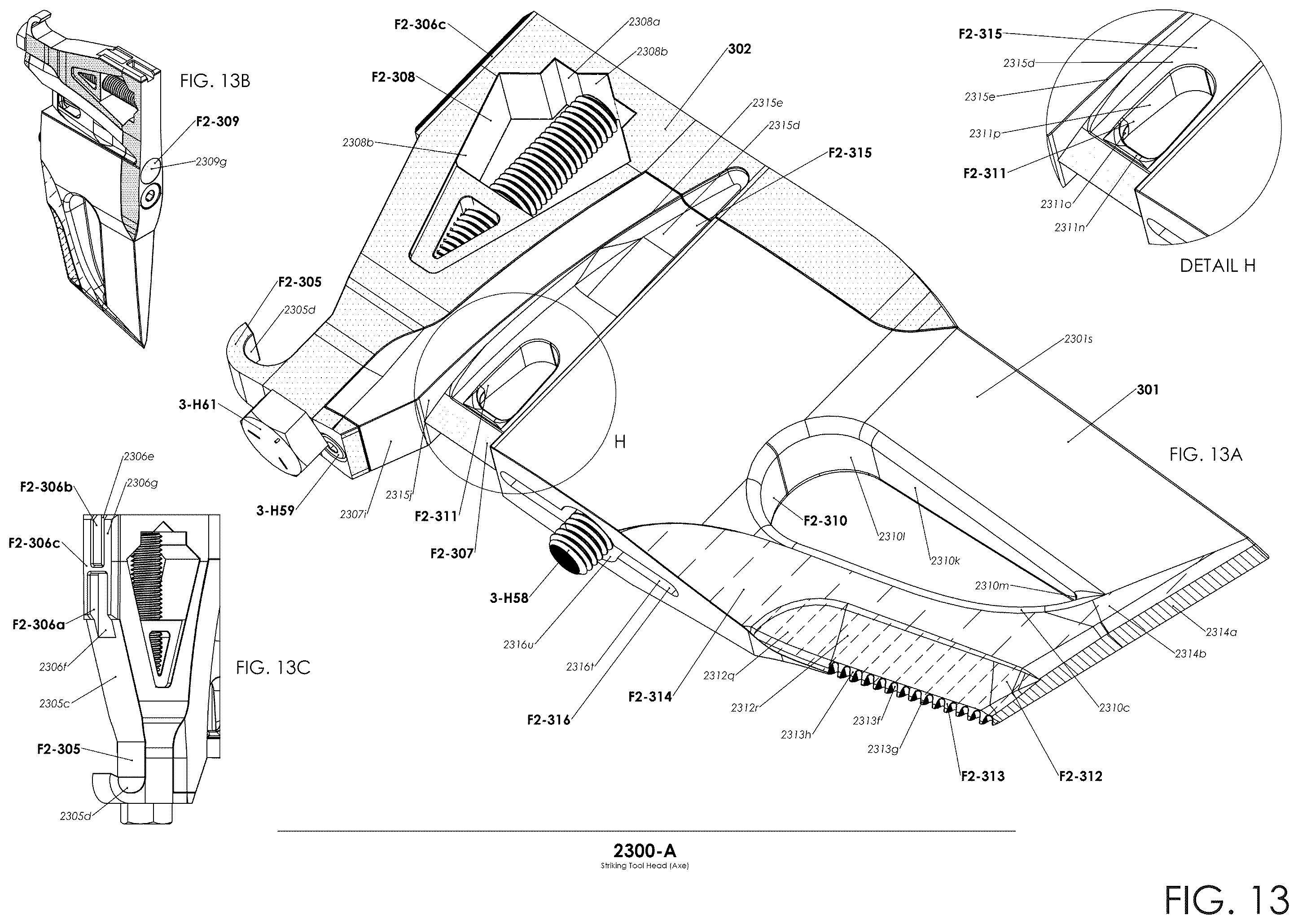 Patent US12576498 Figure 13 – Multi-tool combining firefighting implements