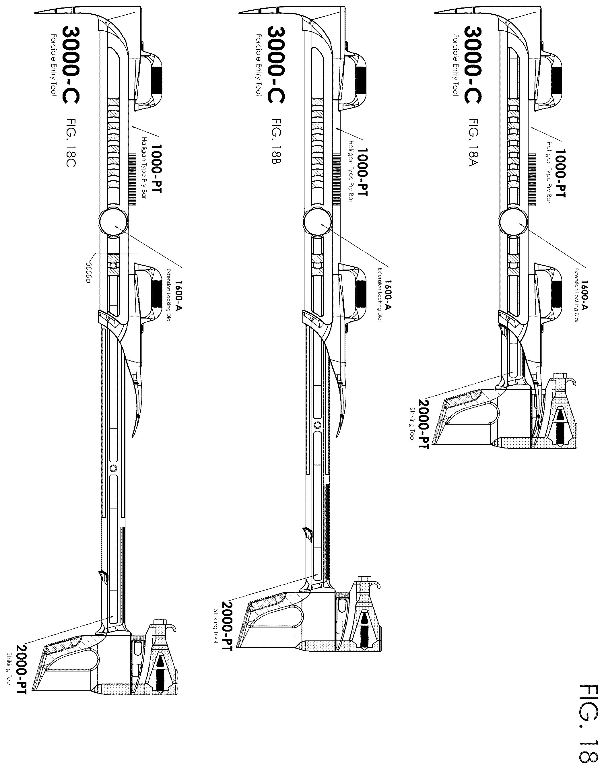 Patent US12576498 Figure 18 – Multi-tool combining firefighting implements