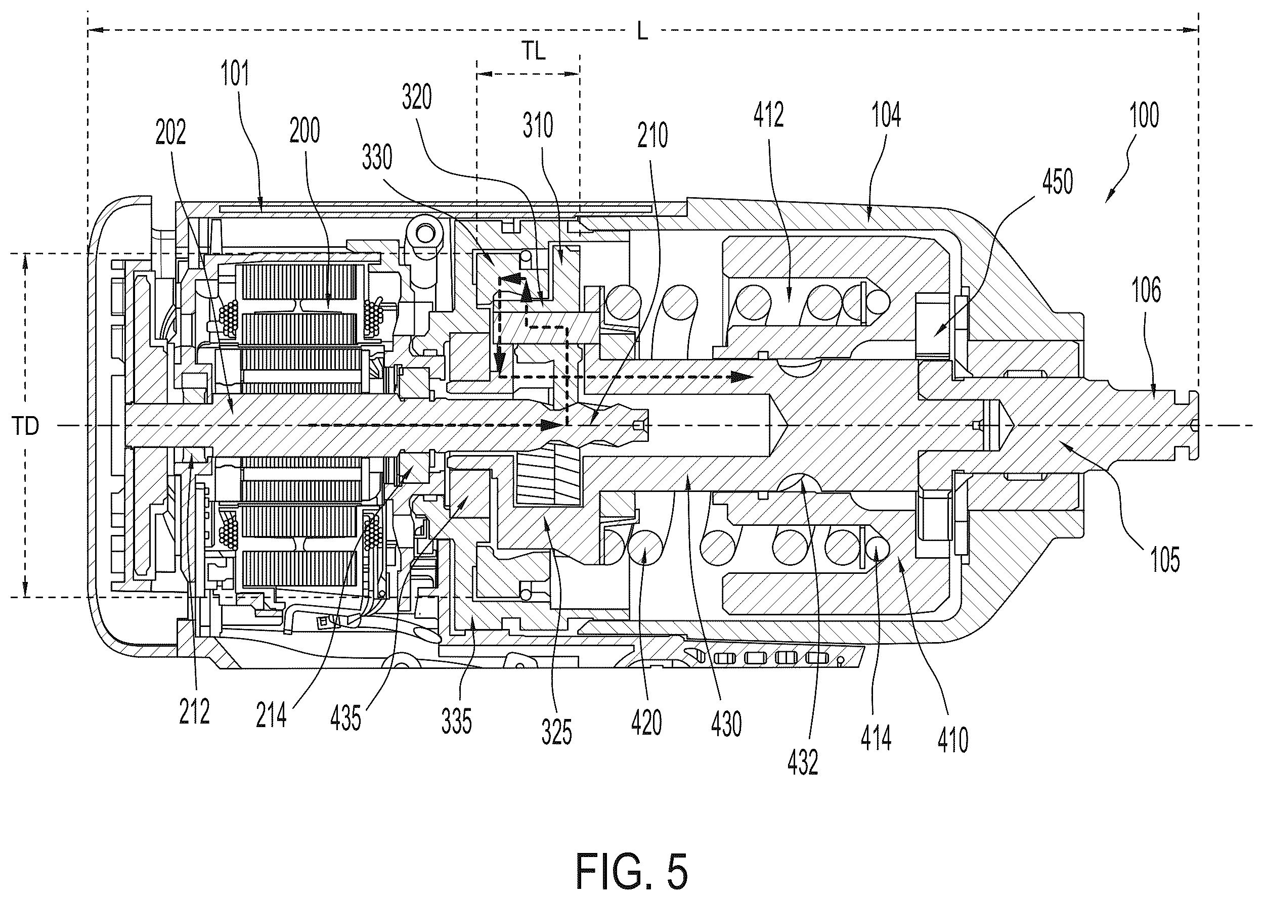 Patent US12576501 Figure 7 – Impact power tool