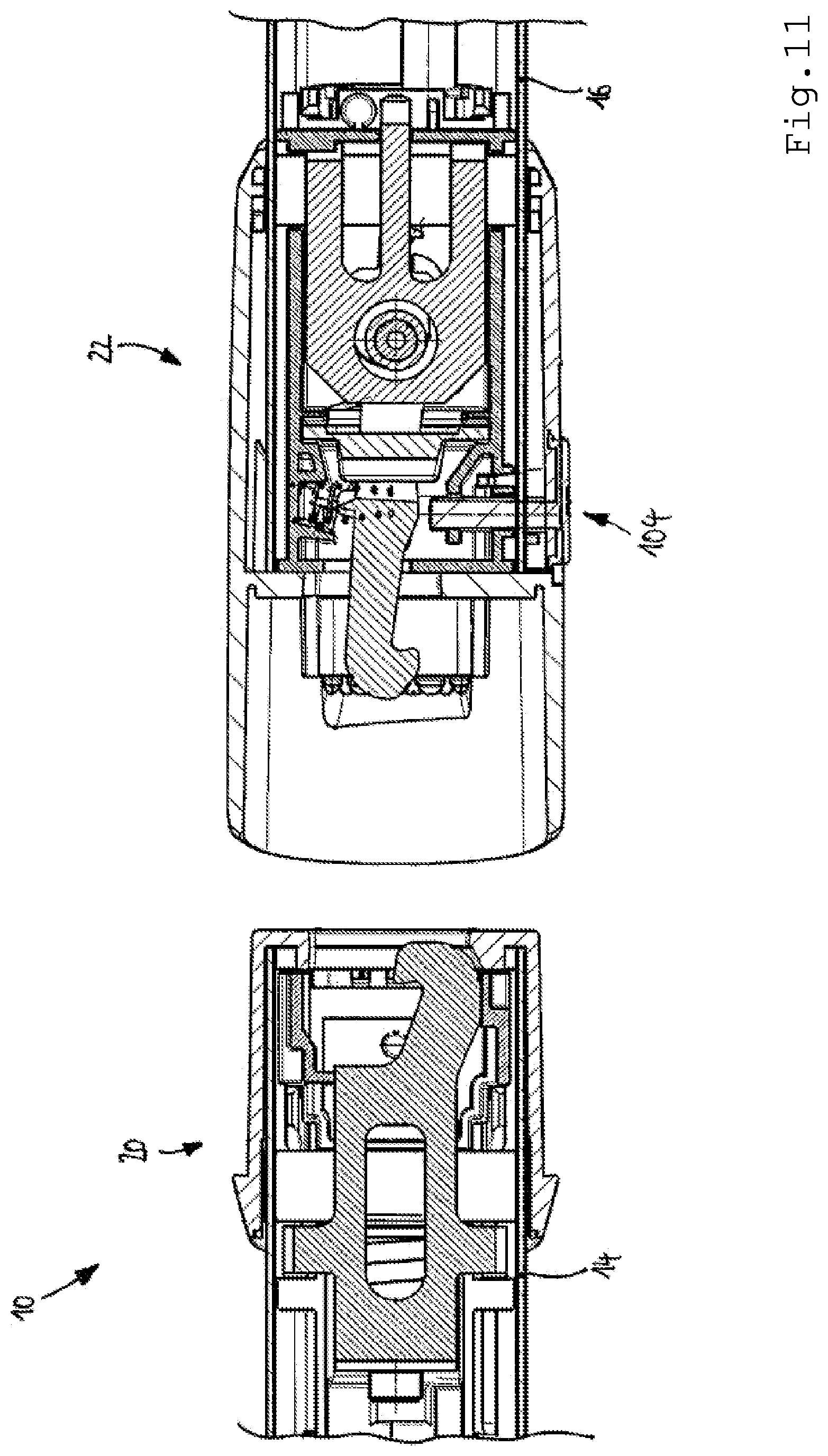 Patent US12576503 Figure 11 – Connection assembly for a hand-guided machine tool and hand-guided machine tool