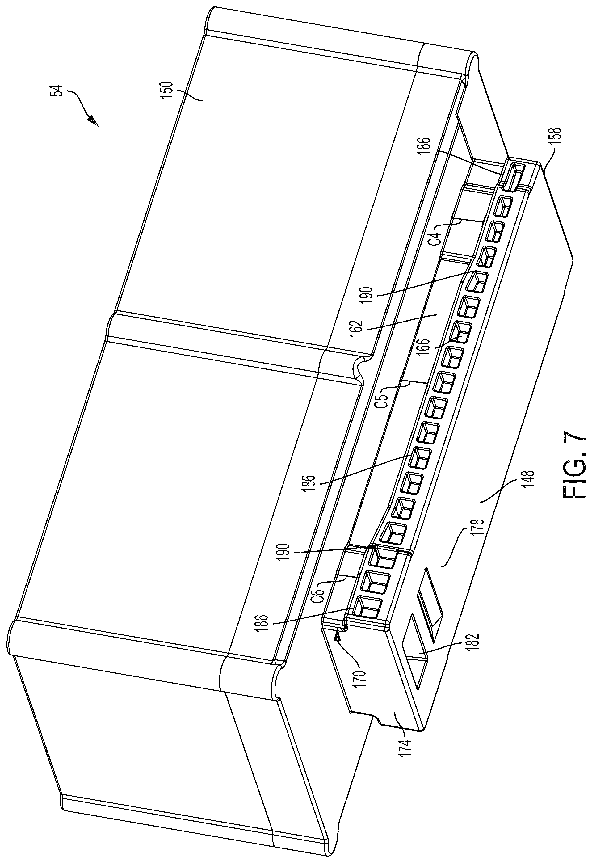 Patent US12576504 Figure 7 – Battery pack interface