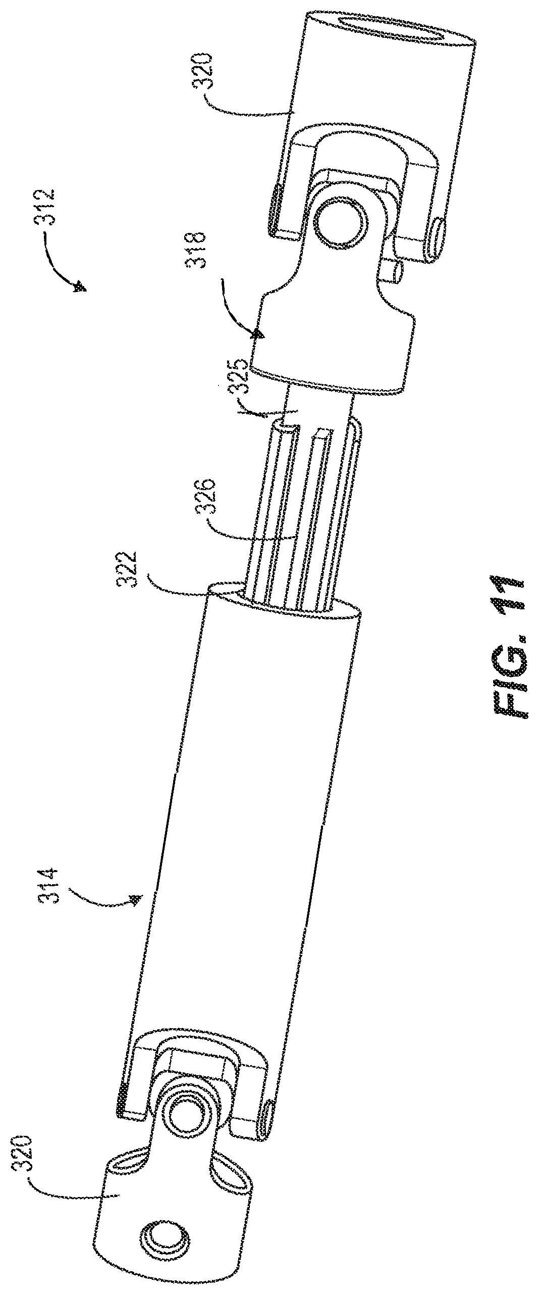 Patent US12576505 Figure 8 – Power tool with non-conductive driveshaft