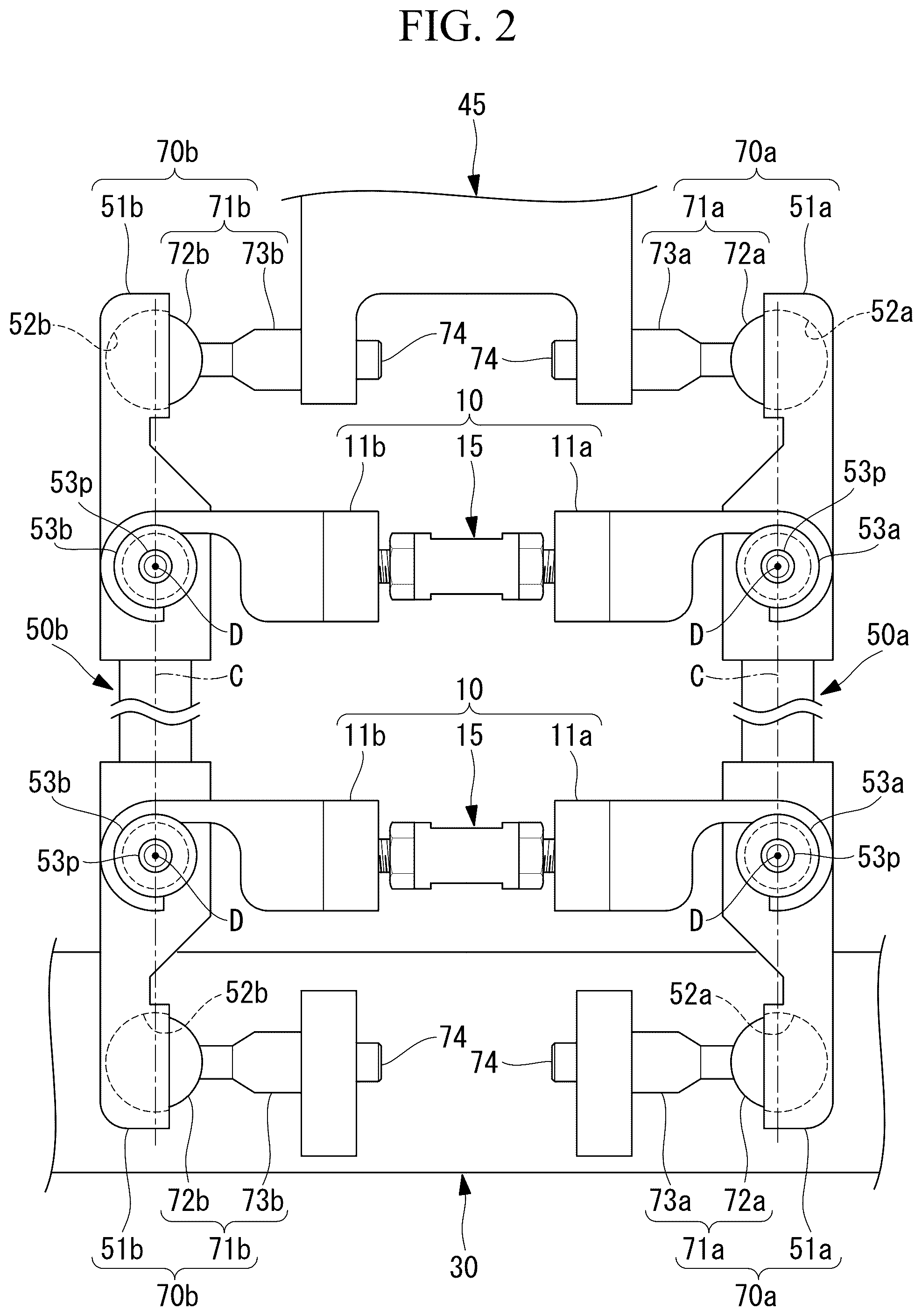 Patent US12576509 Figure 2 – Coupling structure and parallel link robot