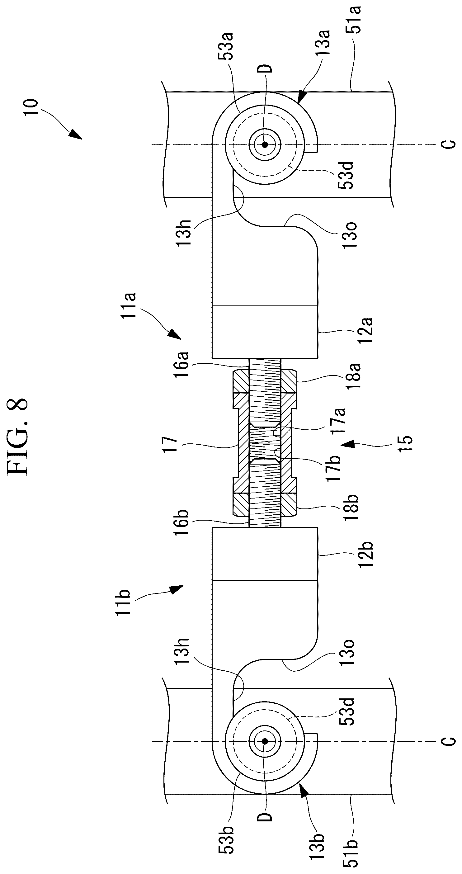 Patent US12576509 Figure 8 – Coupling structure and parallel link robot