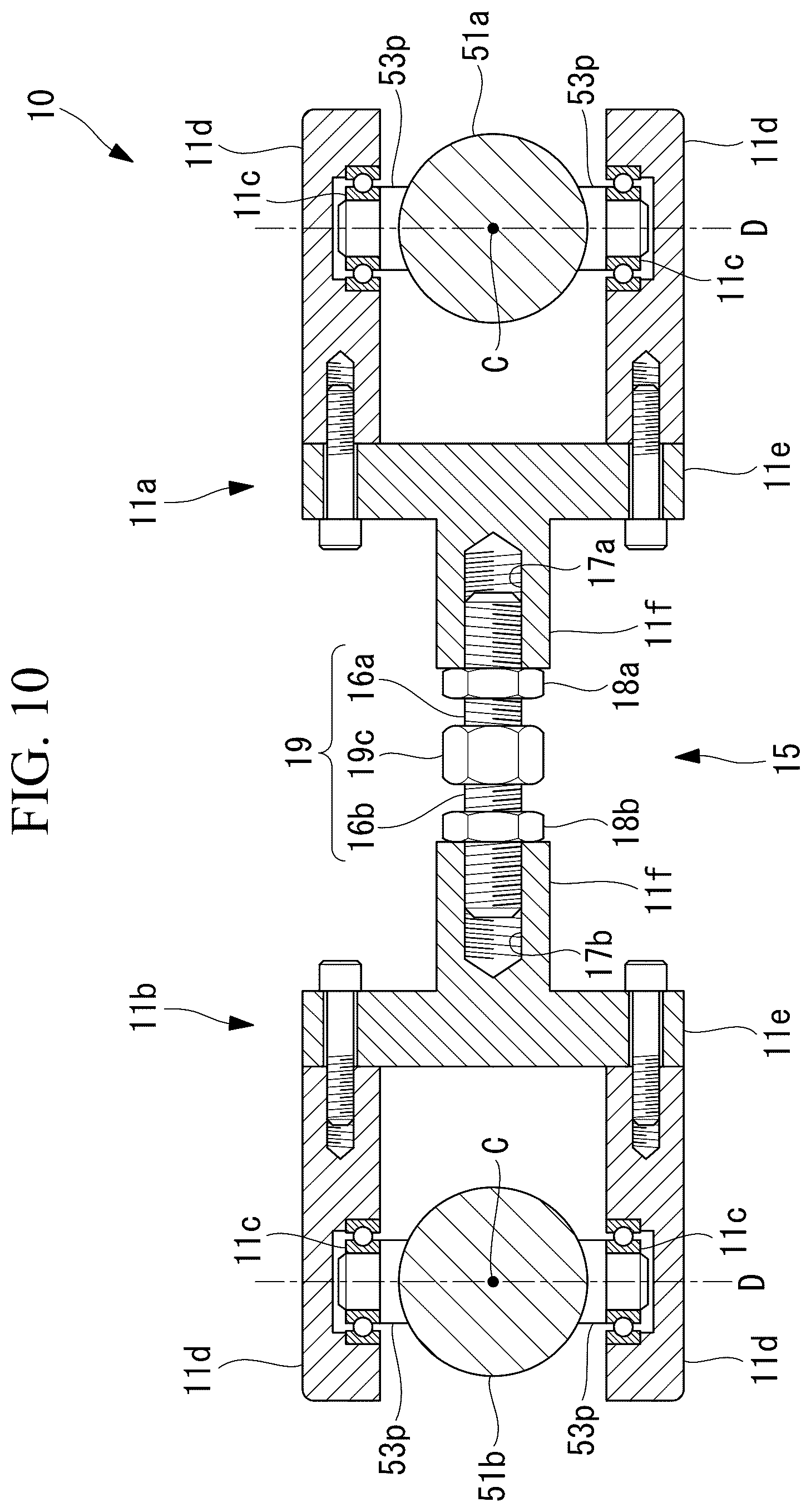 Patent US12576509 Figure 10 – Coupling structure and parallel link robot