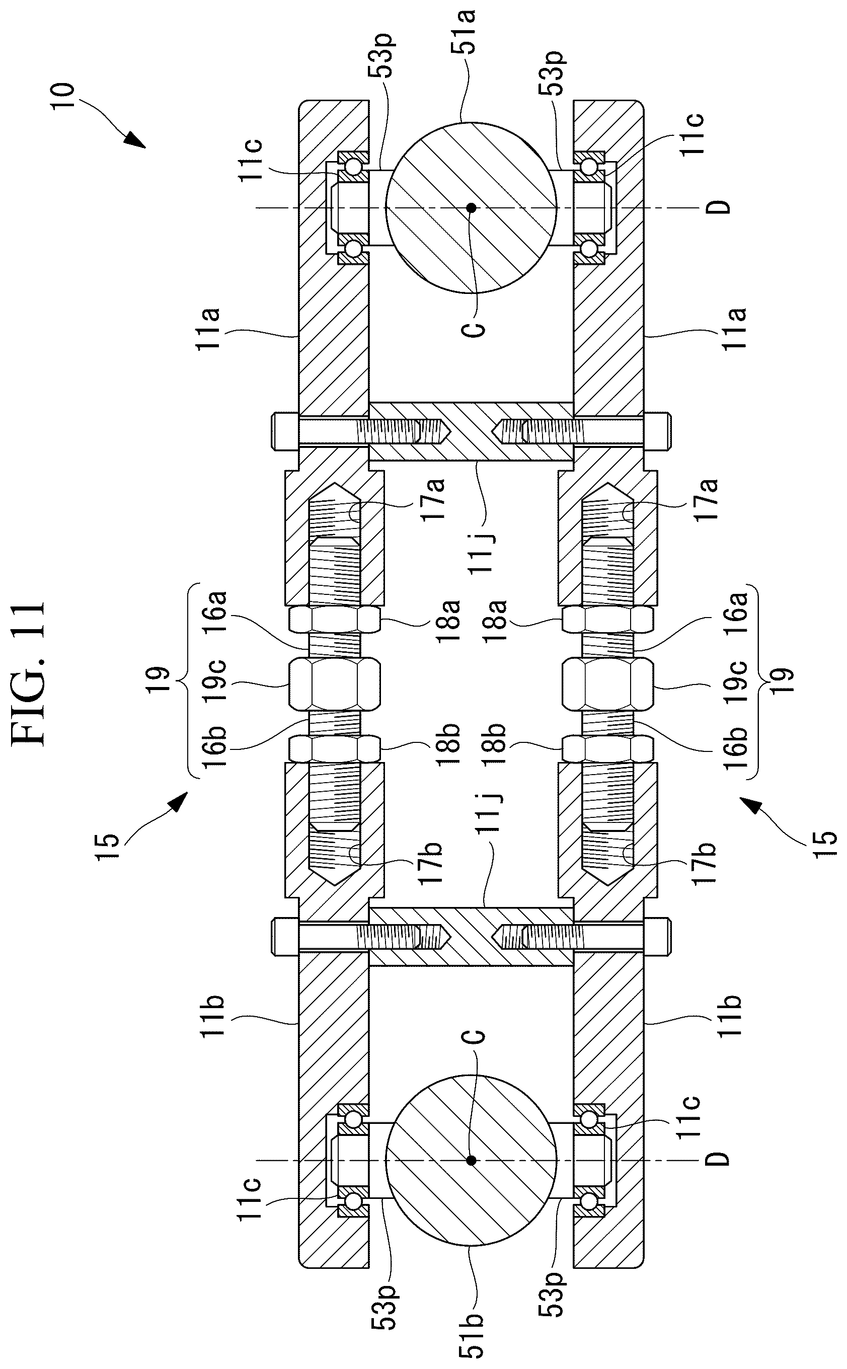 Patent US12576509 Figure 11 – Coupling structure and parallel link robot