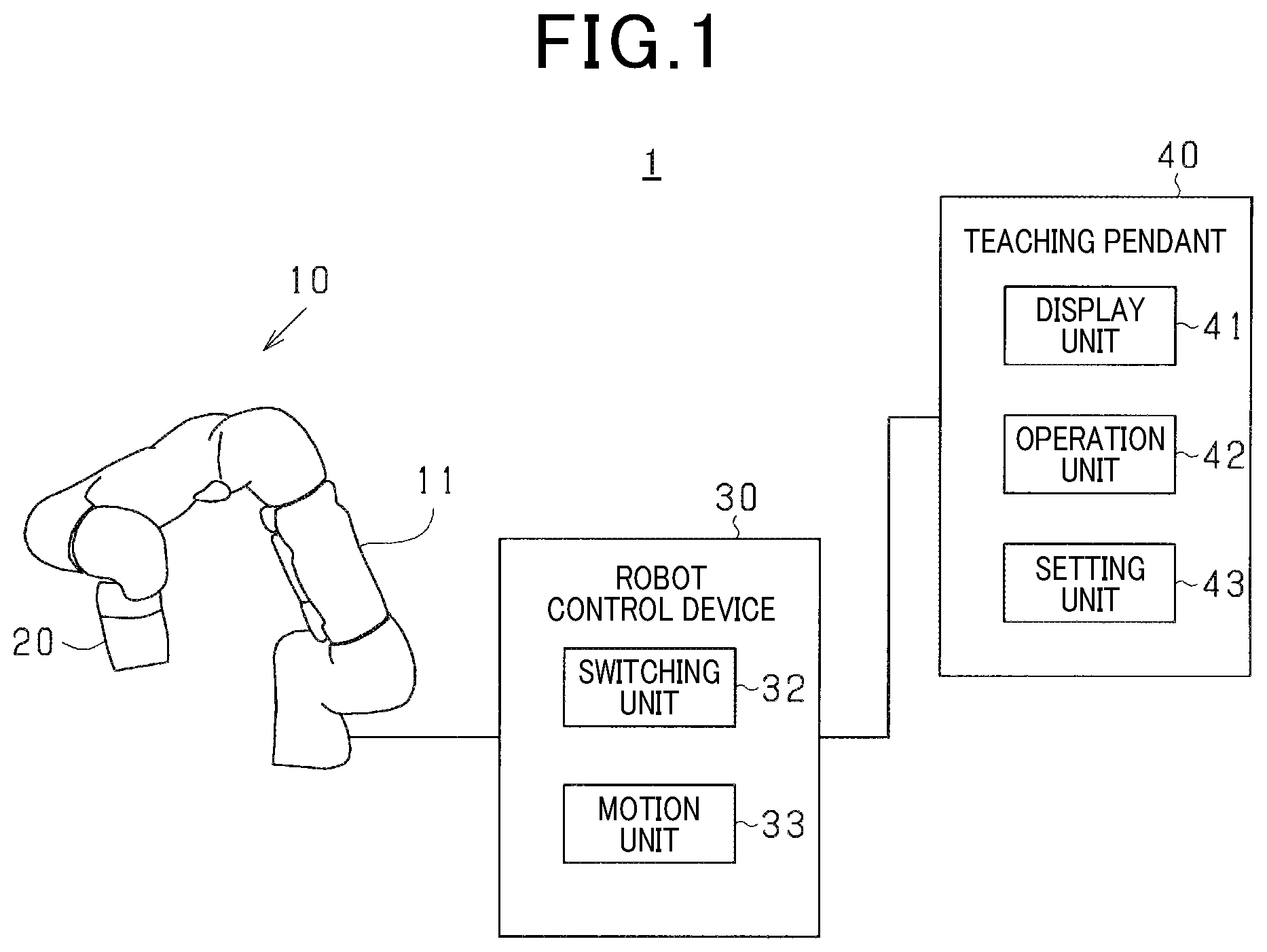 Patent US12576510 Figure 1 – Robot control system