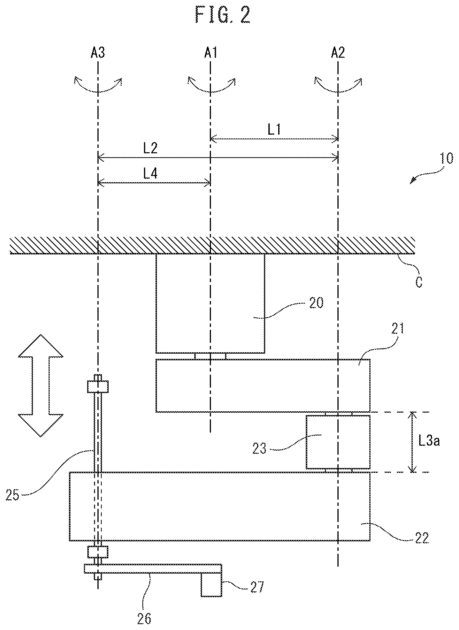 Patent US12576512 Figure 3 – Horizontal articulated robot