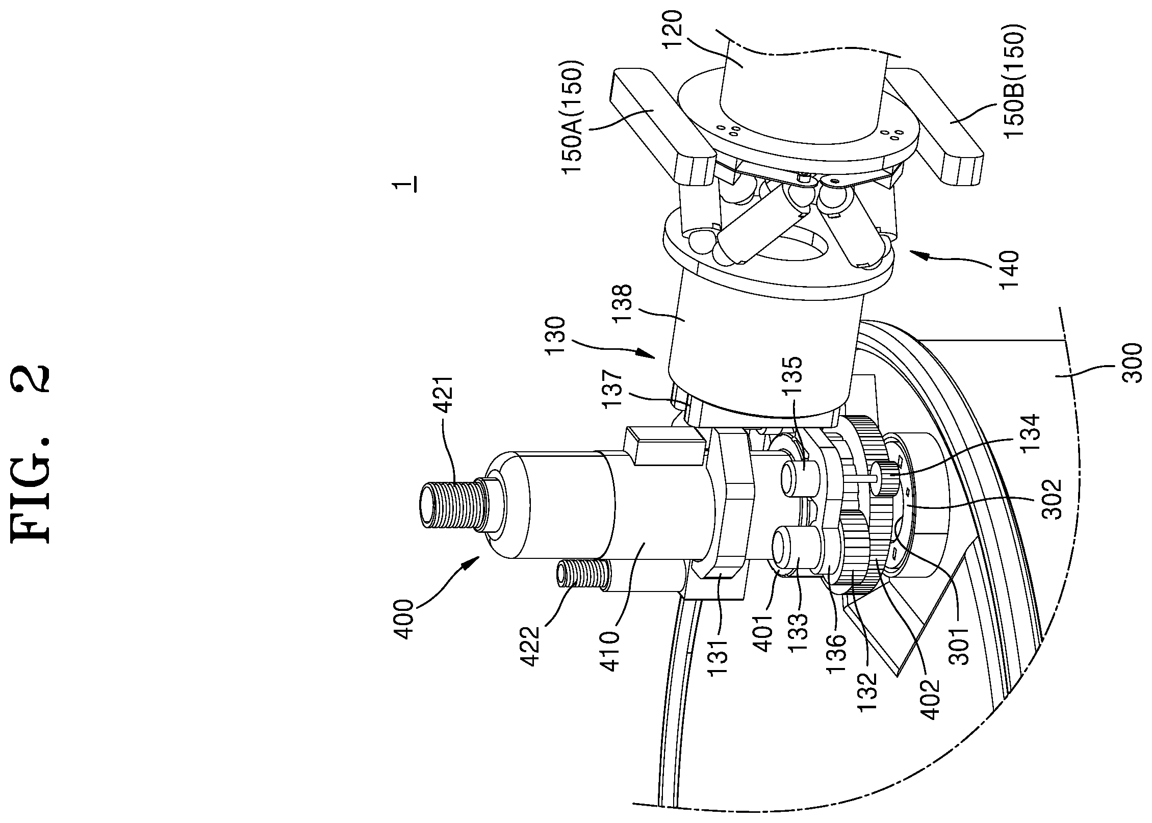 Patent US12576522 Figure 2 – Drum coupling automation robot and drum coupling automation method