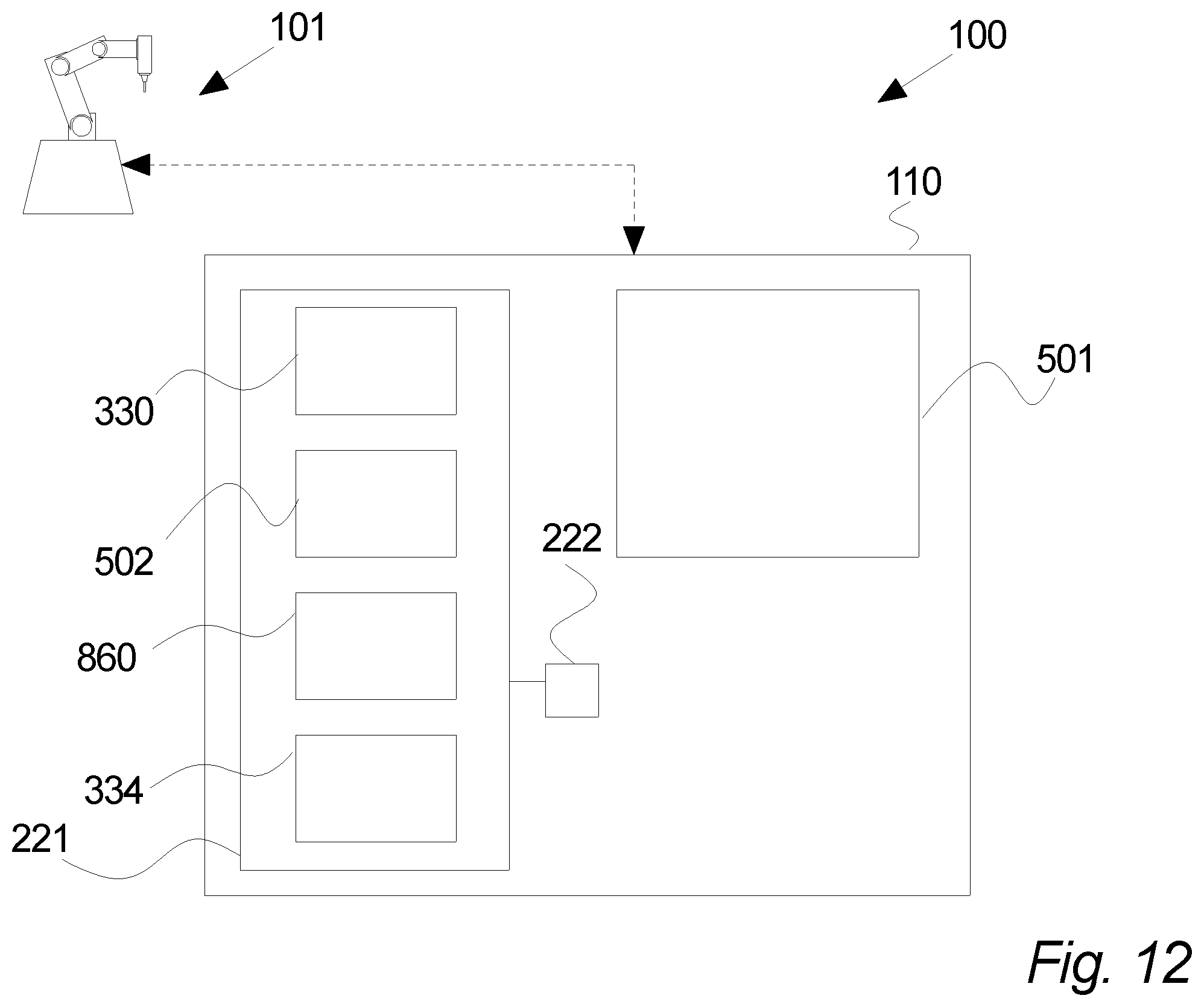 Patent US12576530 Figure 9 – Robot system for anomaly detection