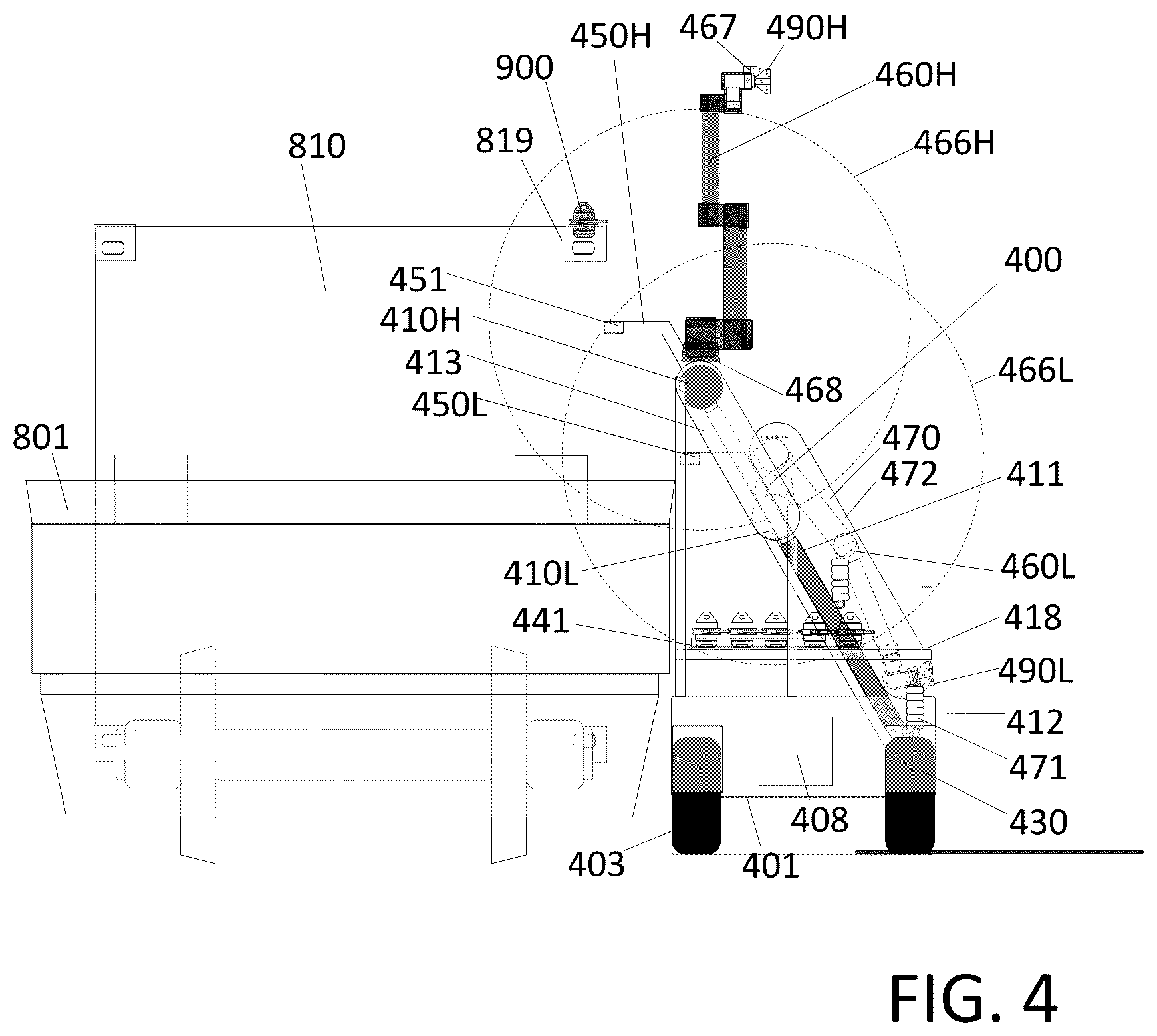 Patent US12576531 Figure 6 – Mobile robot system for handling railway IBC