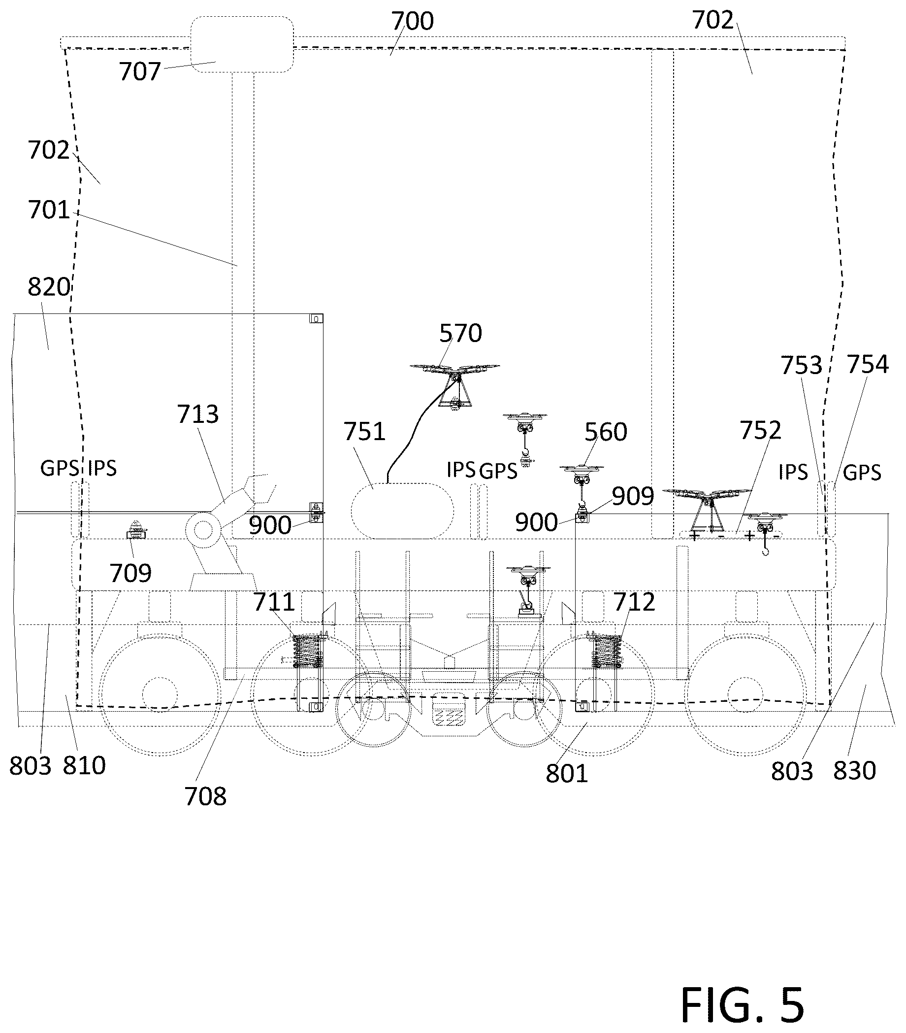 Patent US12576531 Figure 10 – Mobile robot system for handling railway IBC