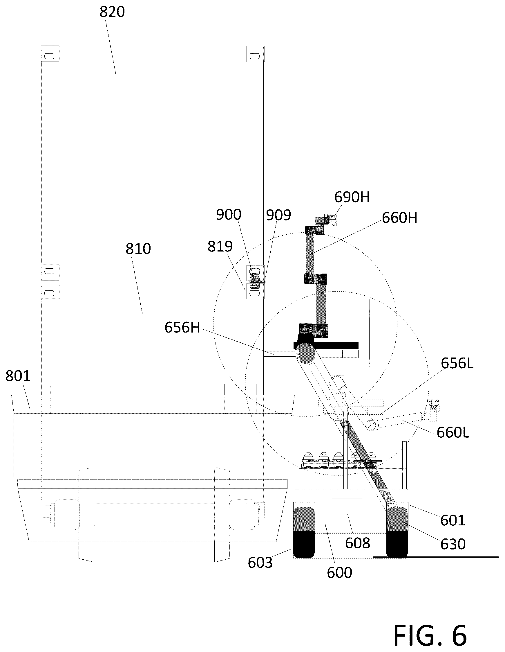 Patent US12576531 Figure 13 – Mobile robot system for handling railway IBC