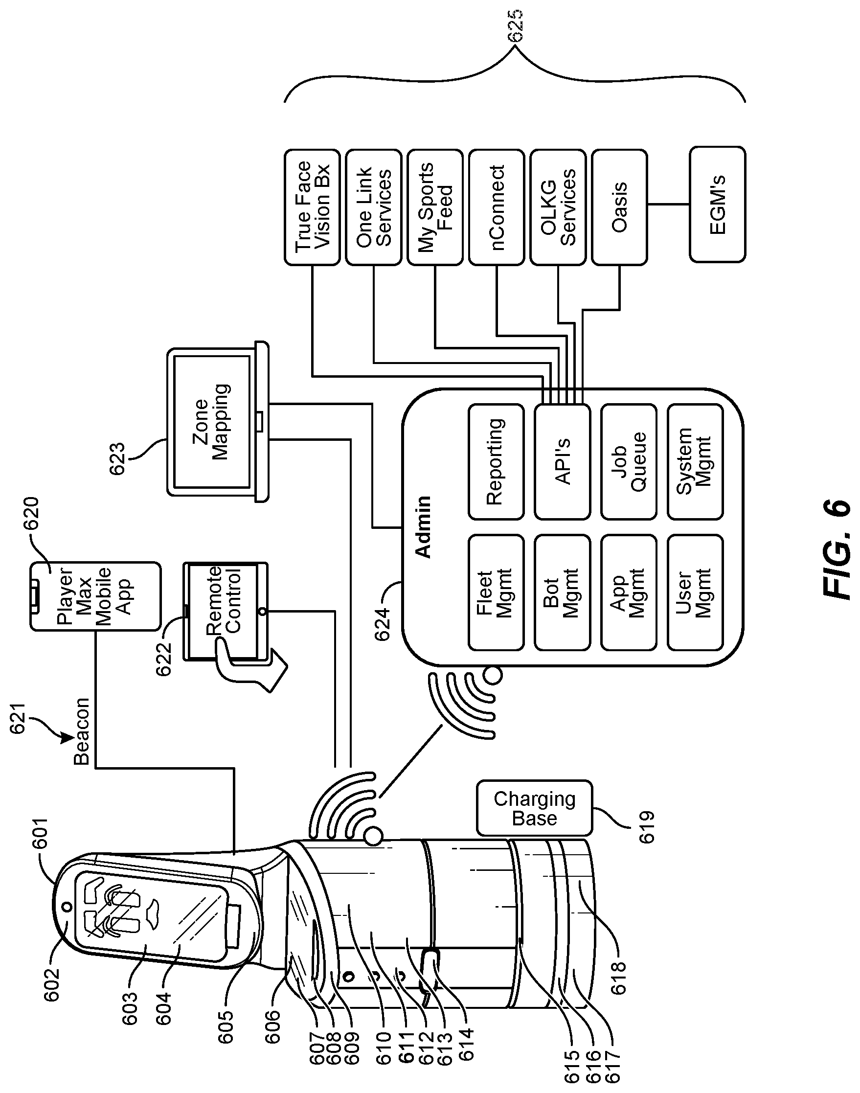 Patent US12576537 Figure 8 – Modular robot with power management platform
