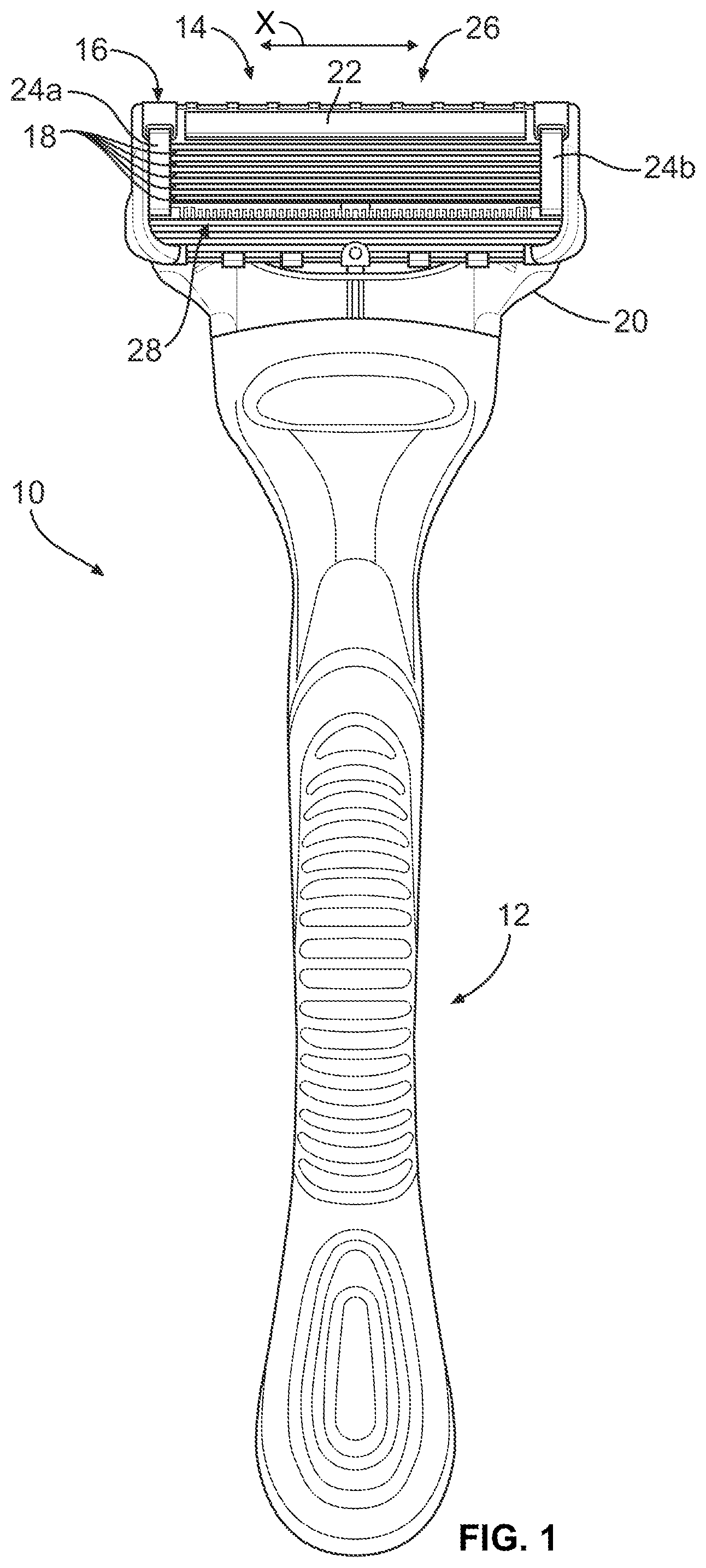 Patent US12576547 Figure 1 – Razor blade