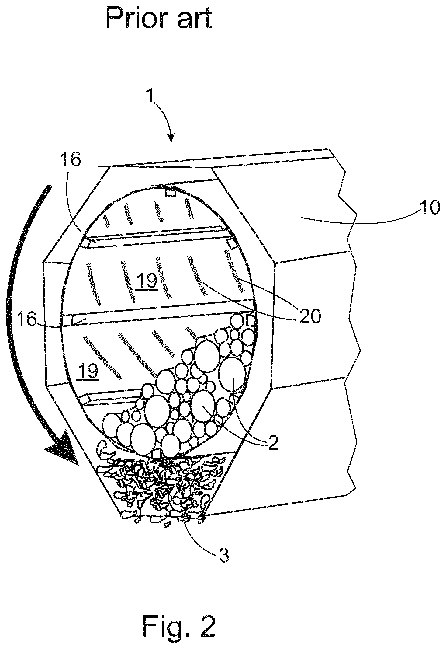 Patent US12576552 Figure 2 – Debarking drum, method and system for debarking of wood
