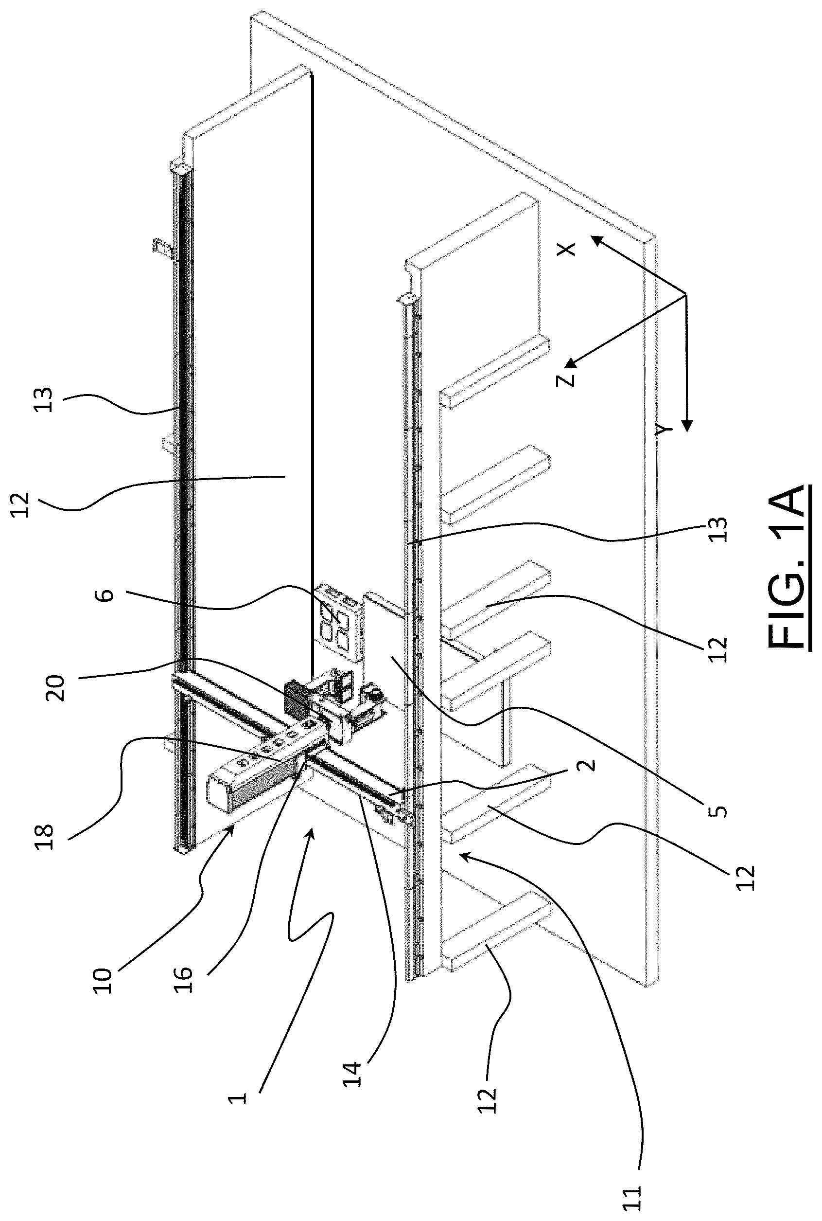 Patent US12576555 Figure 1 – Apparatus and method for moving pairs of workpieces having a rough face and an opposite finished face