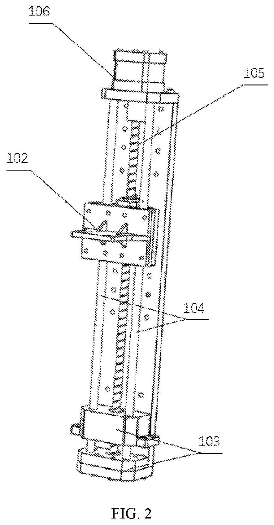 Patent US12576557 Figure 2 – Melt impregnation device with automatic lifting channel for additive manufacturing filaments