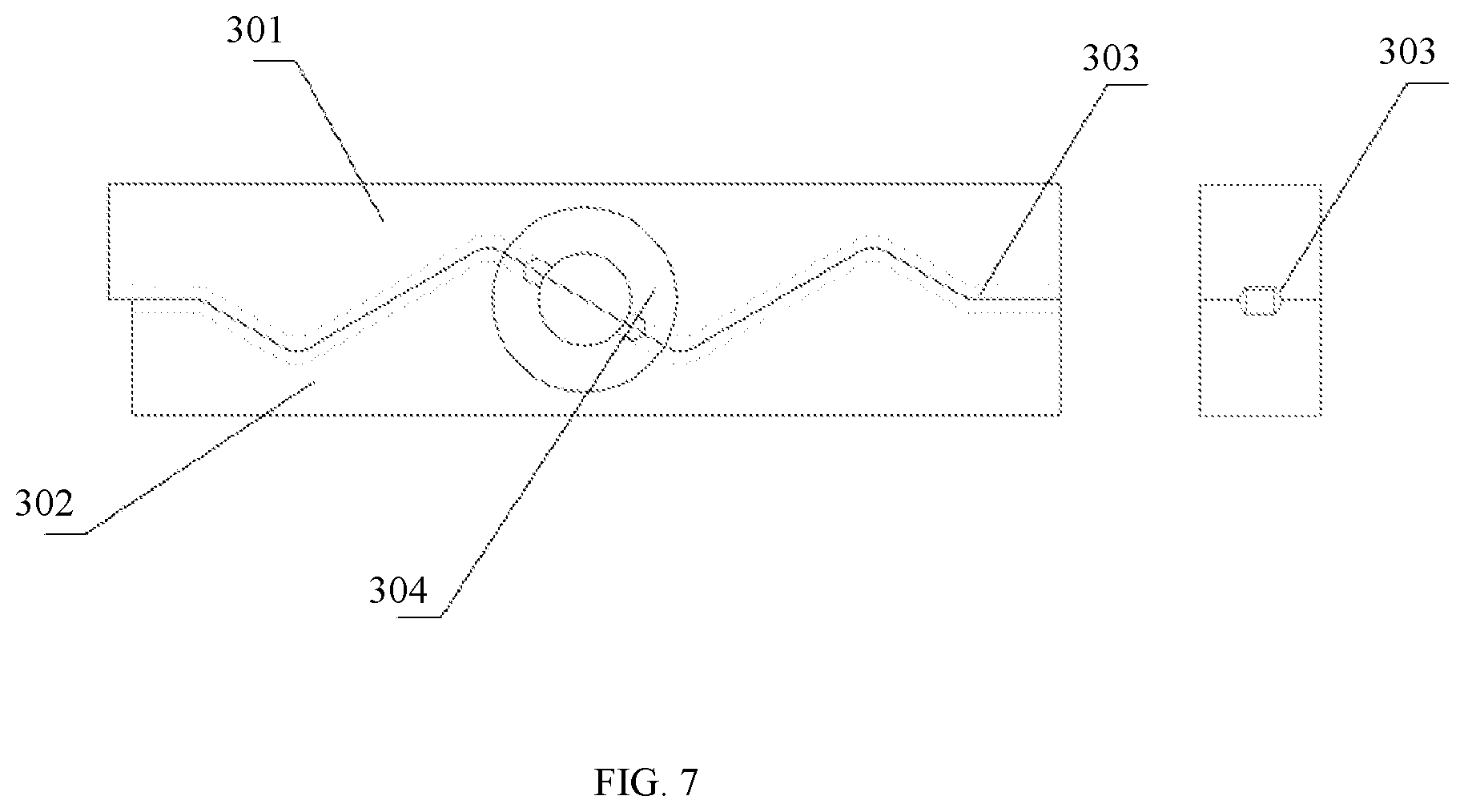 Patent US12576557 Figure 7 – Melt impregnation device with automatic lifting channel for additive manufacturing filaments