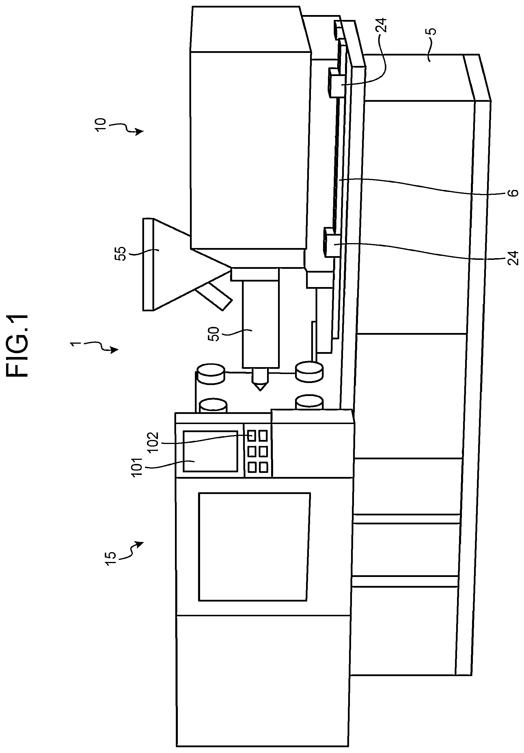 Patent US12576566 — Foam molding method, control method for injection molding machine for foam molding, and injection molding machine for foam molding — Figure 1