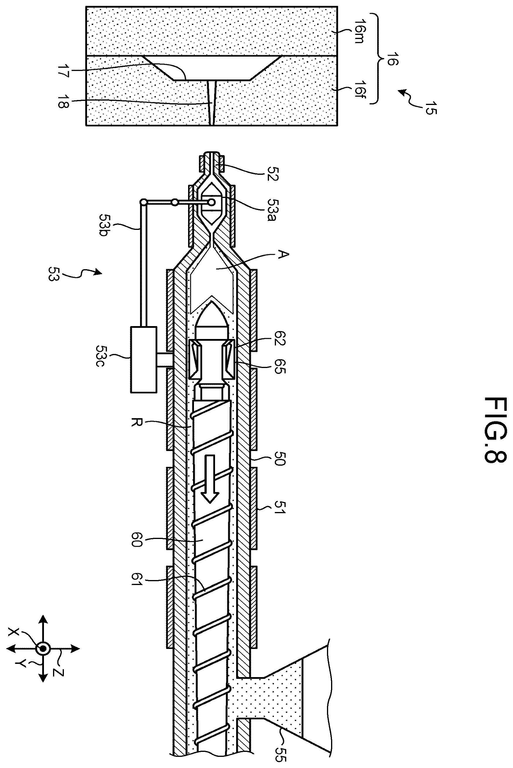 Patent US12576566 Figure 8 – Foam molding method, control method for injection molding machine for foam molding, and injection molding machine for foam molding