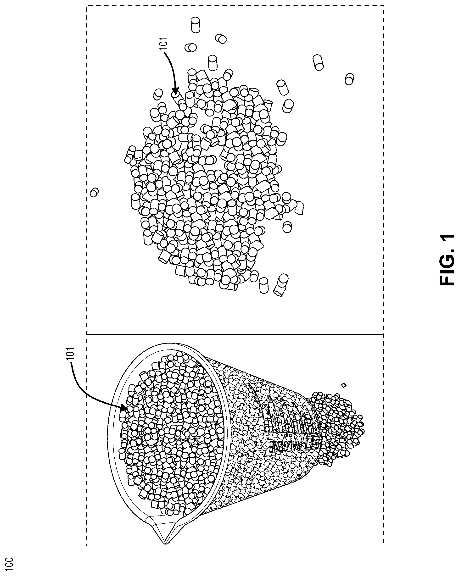 Patent US12576571 Figure 1 – Pellet manufacturing for foam and products