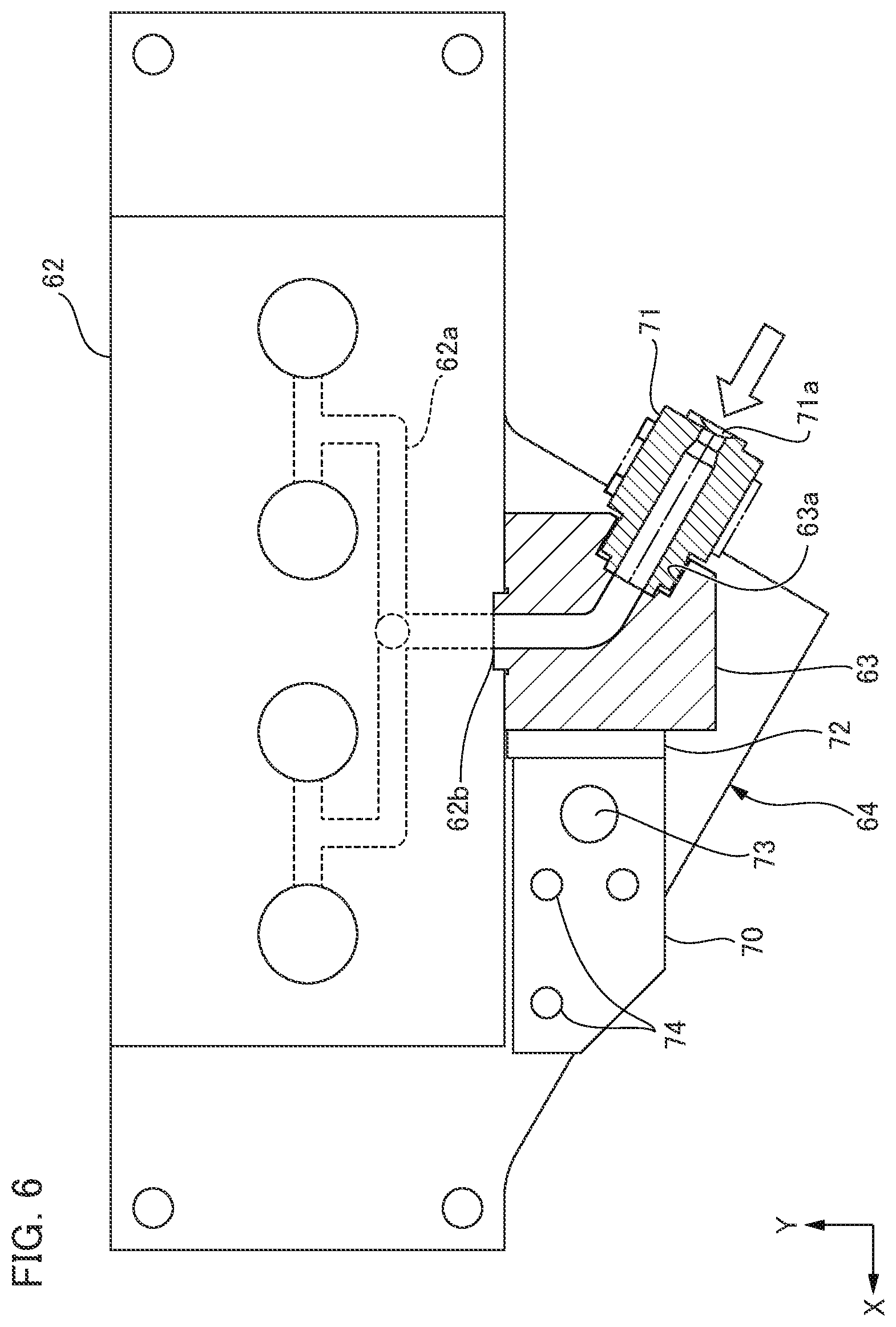 Patent US12576573 Figure 6 – Hot-runner mold and device for manufacturing resin container